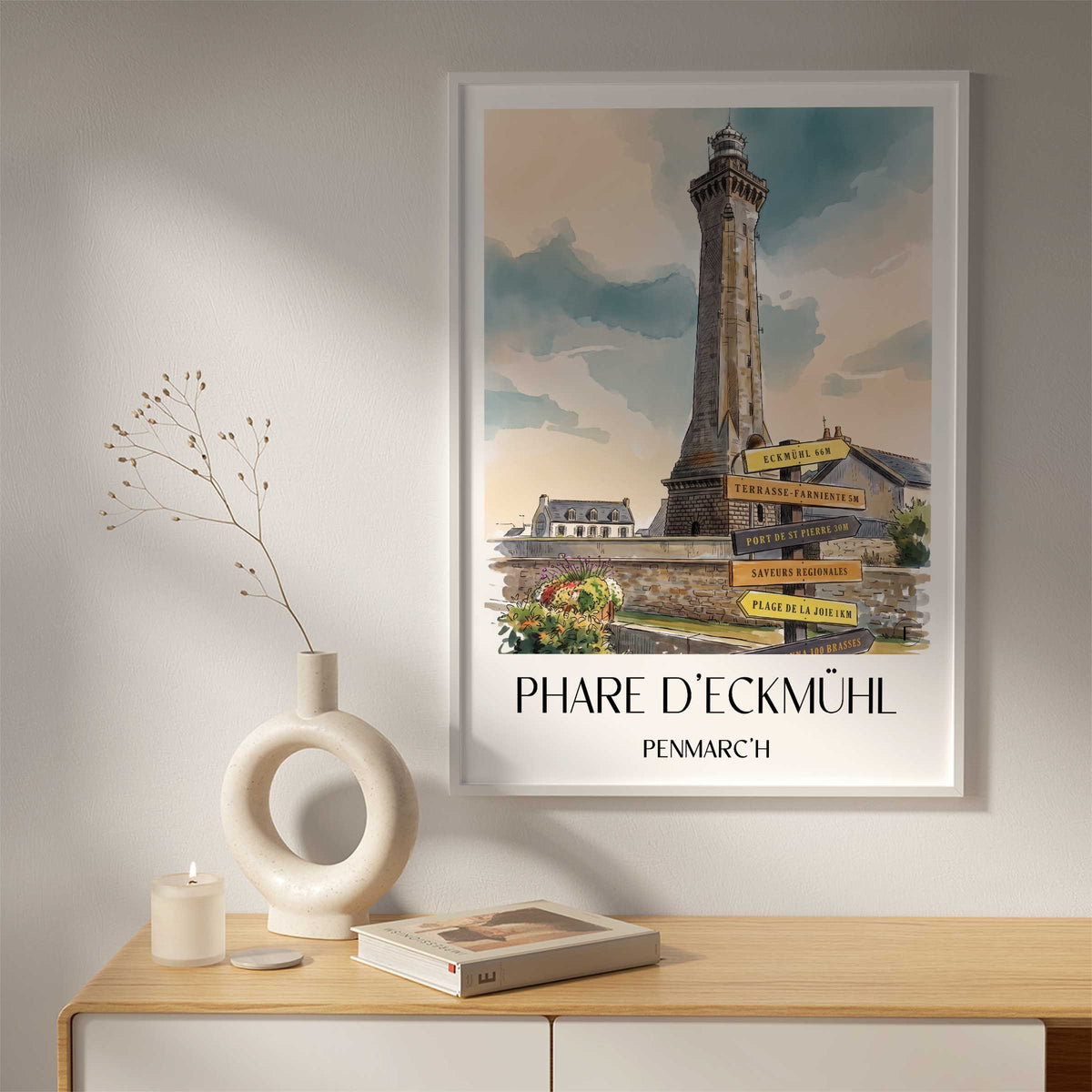 phare-d'eckmühl-penmarc'h-frankreich-poster-aquarell