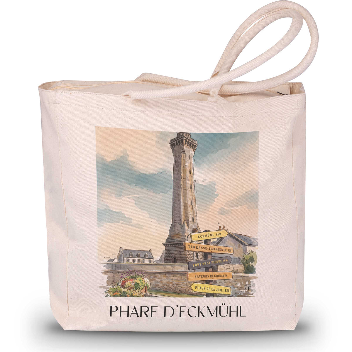 phare-d'eckmühl-penmarc'h-frankreich-einkaufstasche-aquarell