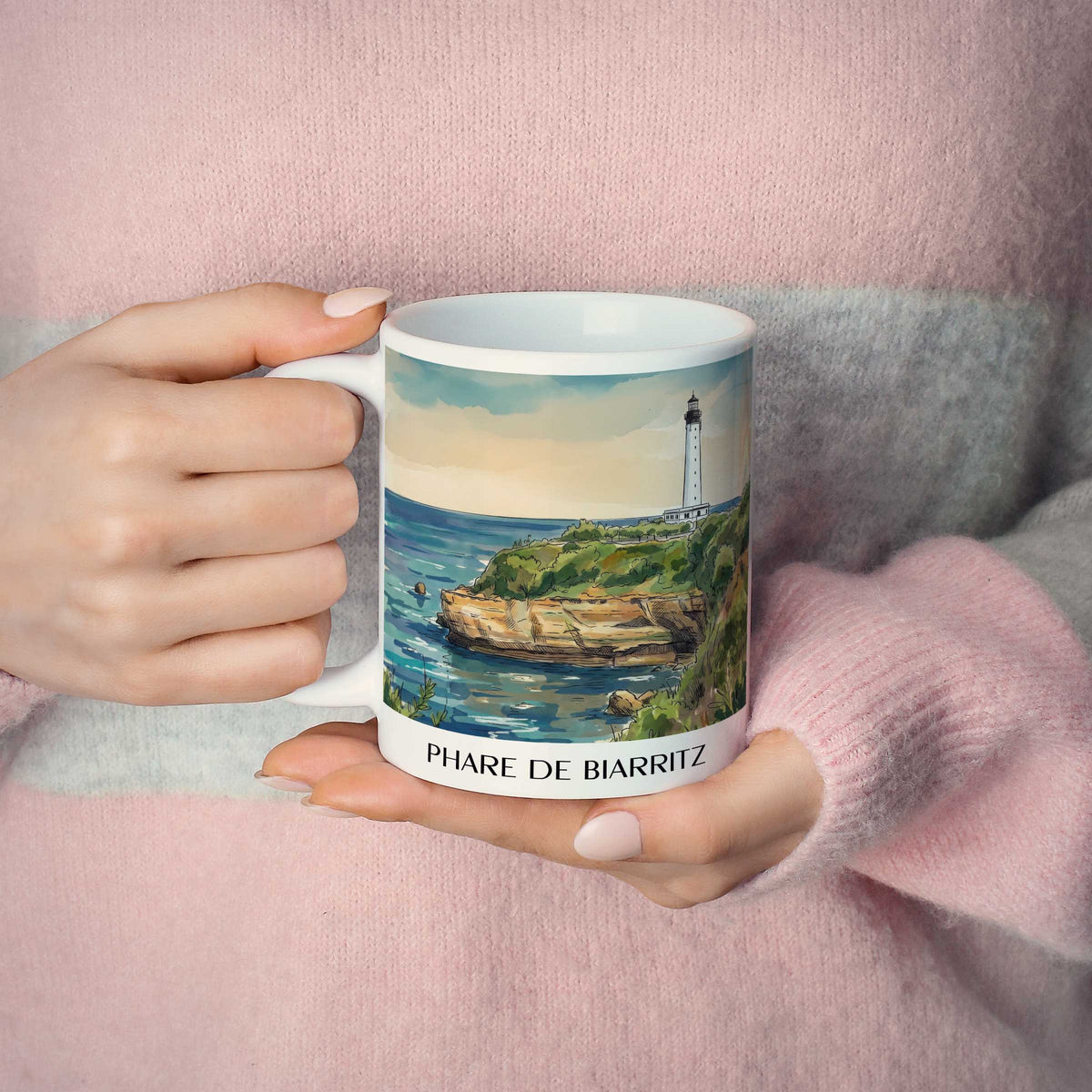 phare-de-biarritz-pays-basque-frankreich-kaffeebecher-aquarell