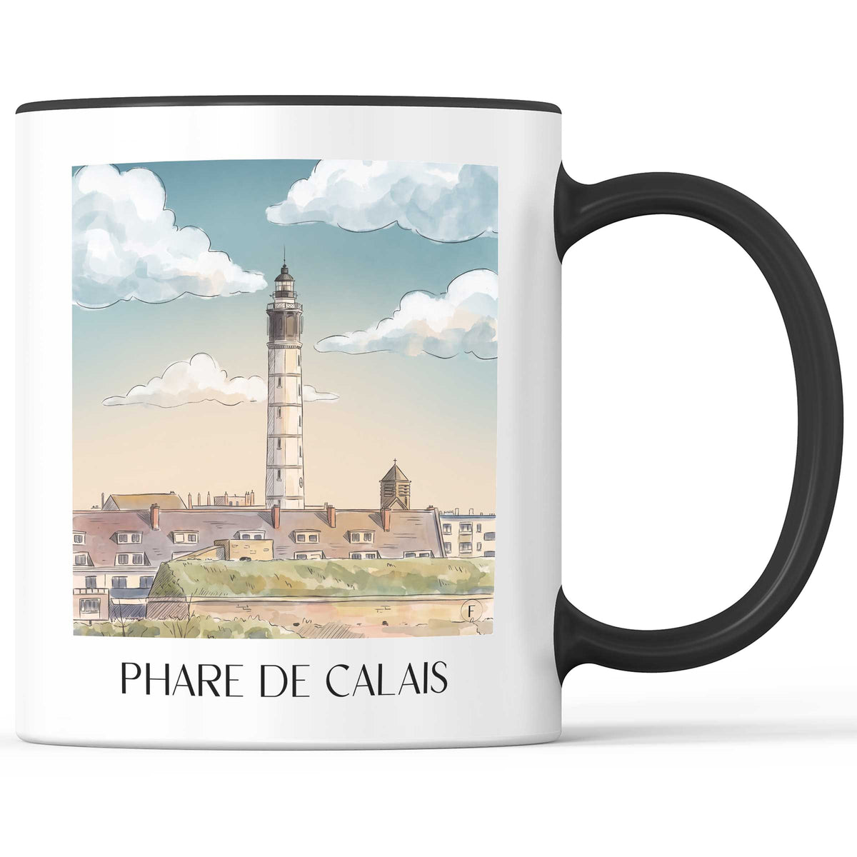 phare-de-calais-côte-d'opale-frankreich-kaffeebecher-aquarell