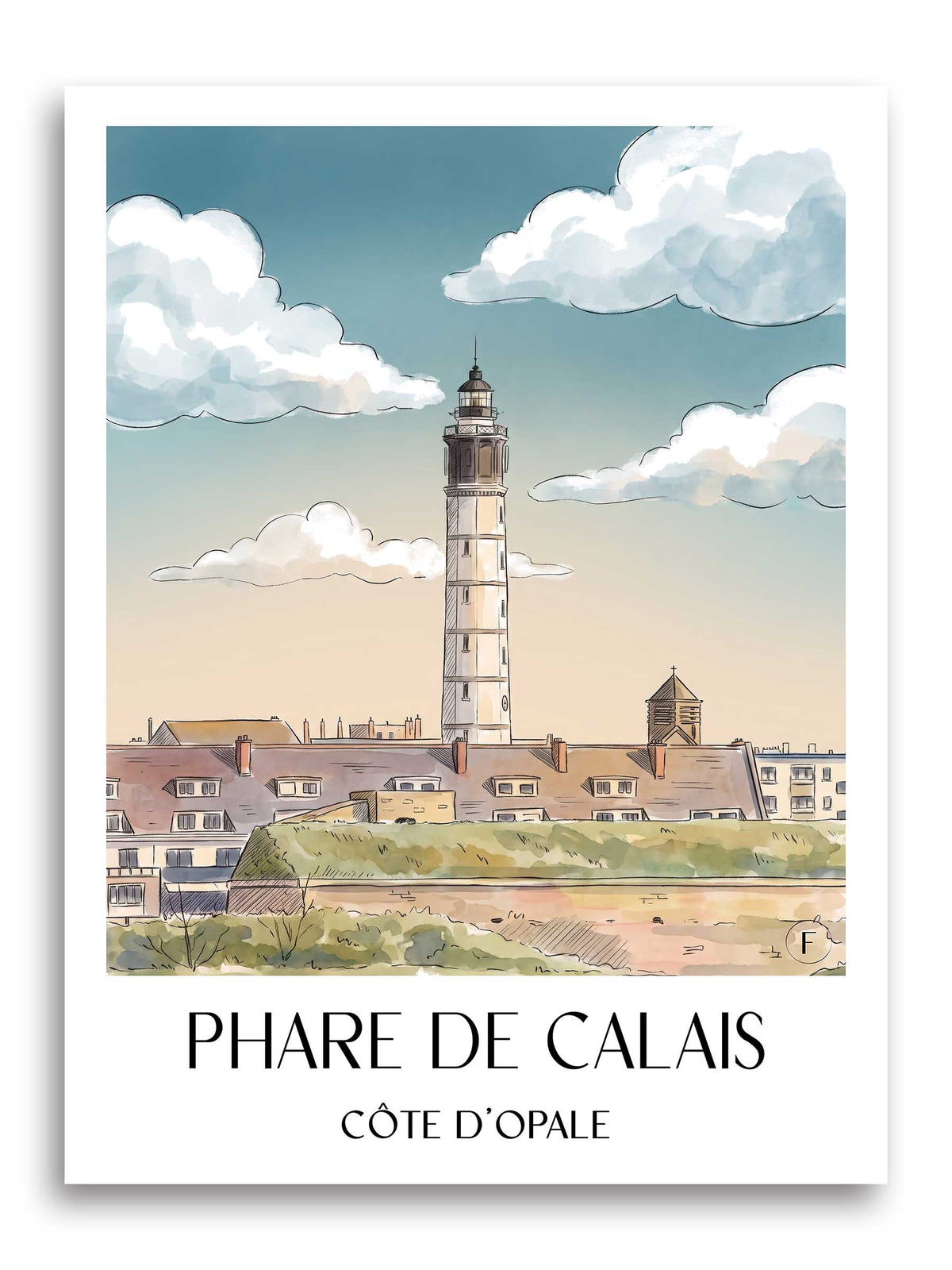phare-de-calais-côte-d'opale-frankreich-poster-aquarell