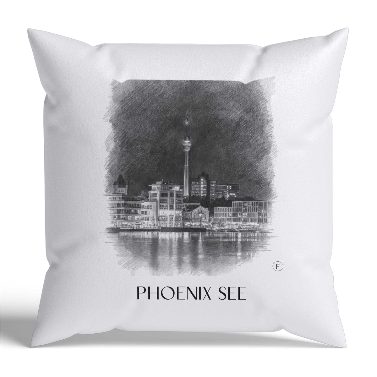 phoenix-see-dortmund-deutschland-kissenbezug-bleistift-zeichnung-drawing
