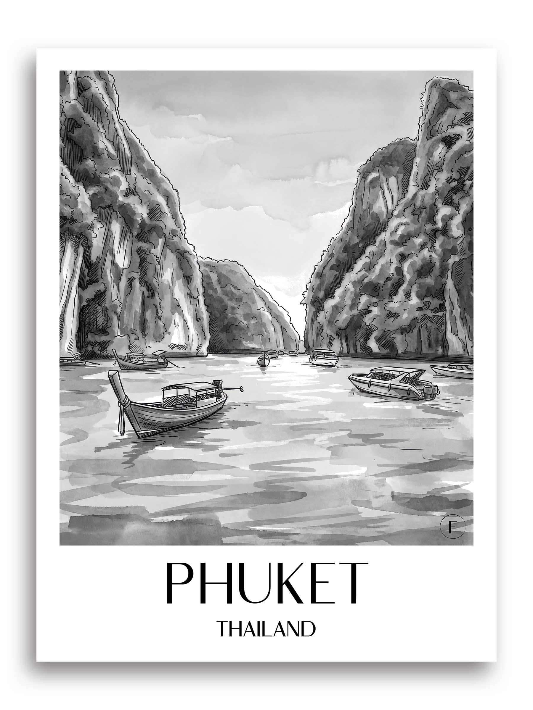 phuket-thailand-poster-aquarell-schwarz-weiss
