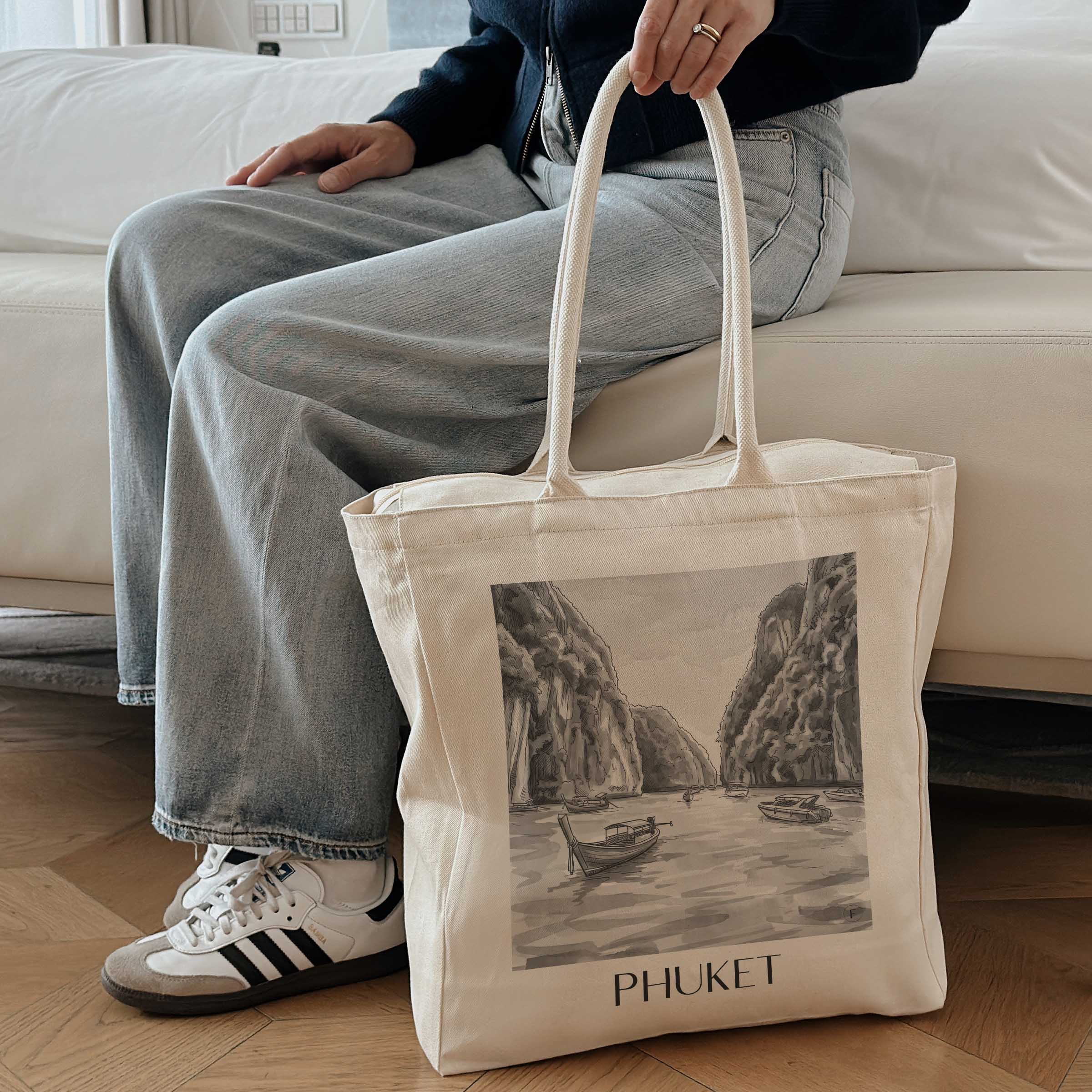 phuket-thailand-einkaufstasche-aquarell-schwarz-weiss