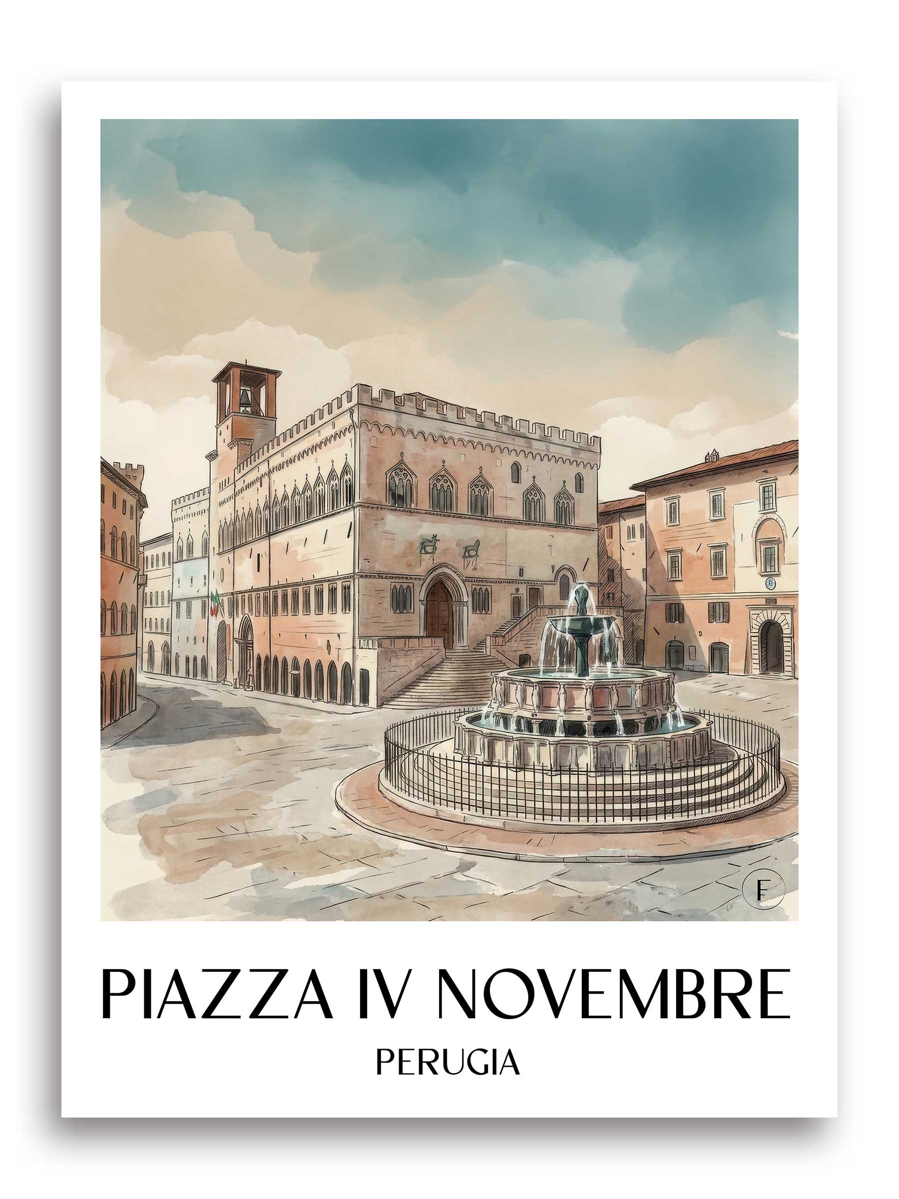 piazza-iv-novembre-perugia-italien-poster-aquarell