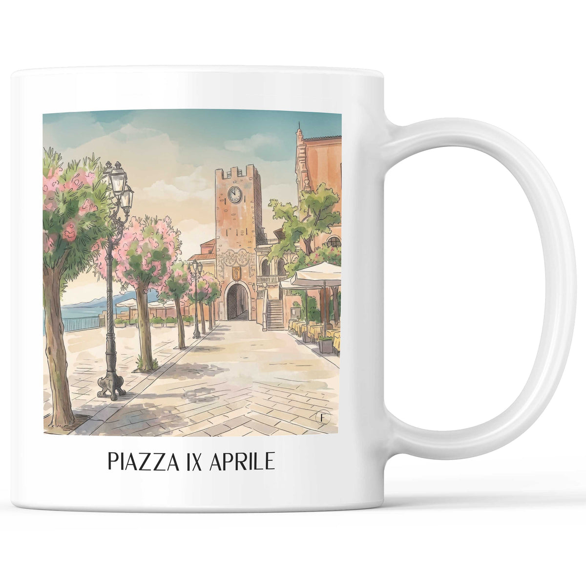 piazza-ix-aprile-taormina-italien-kaffeebecher-aquarell