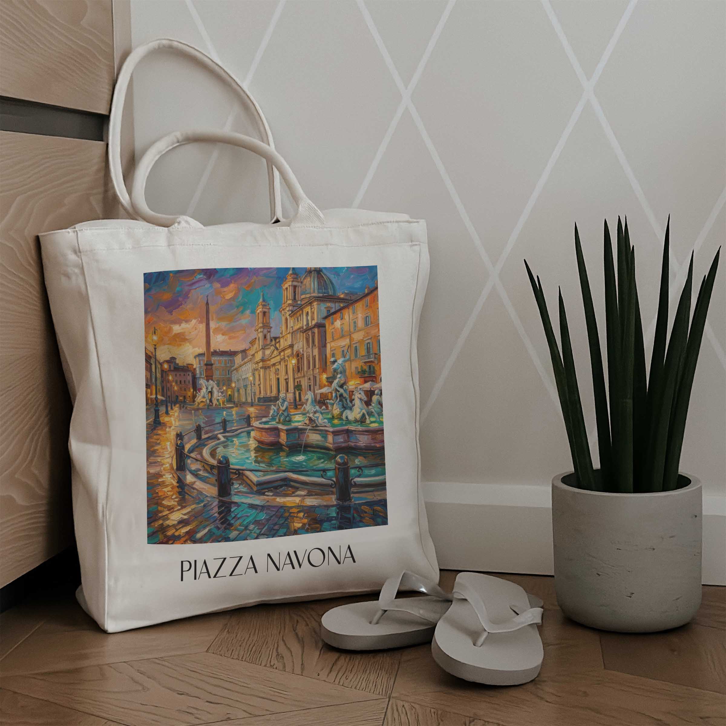 piazza-navona-rom-italien-einkaufstasche-oil-painting-oelgemaelde