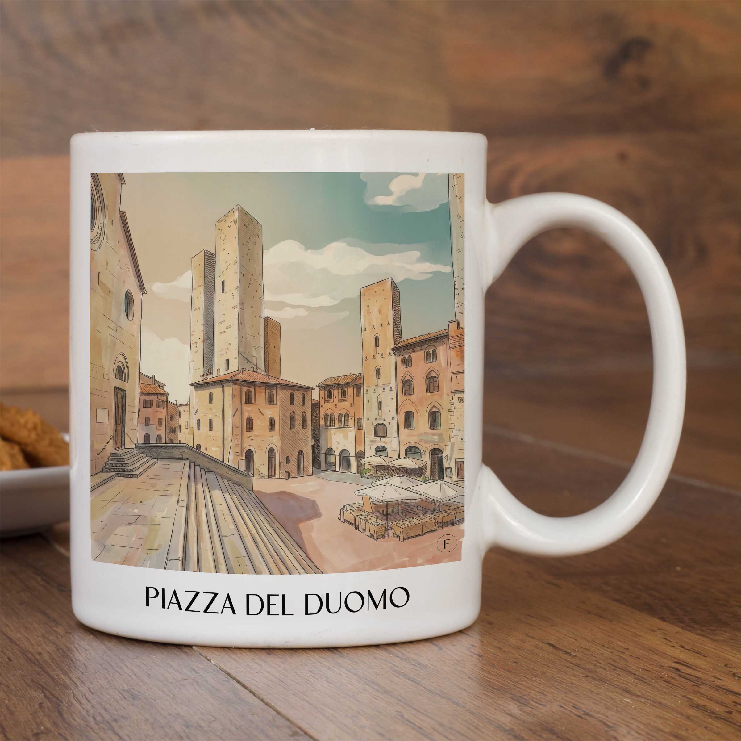 piazza-del-duomo-san-gimignano-italien-kaffeebecher-aquarell