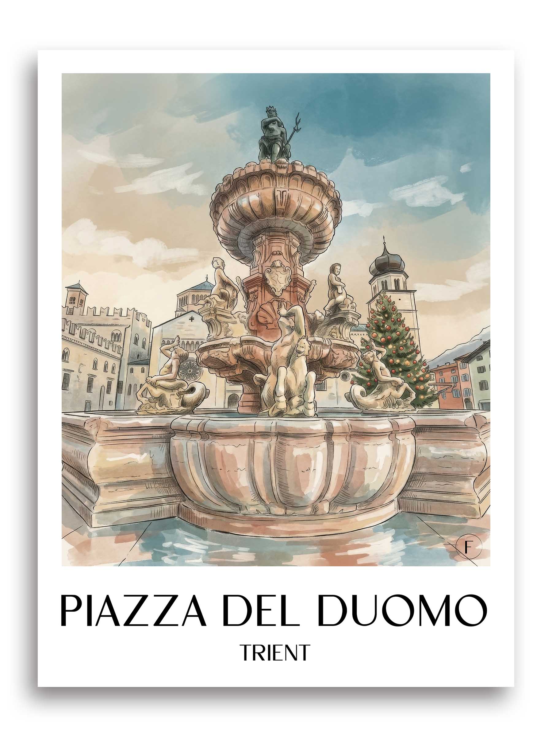 piazza-del-duomo-trient-italien-poster-aquarell
