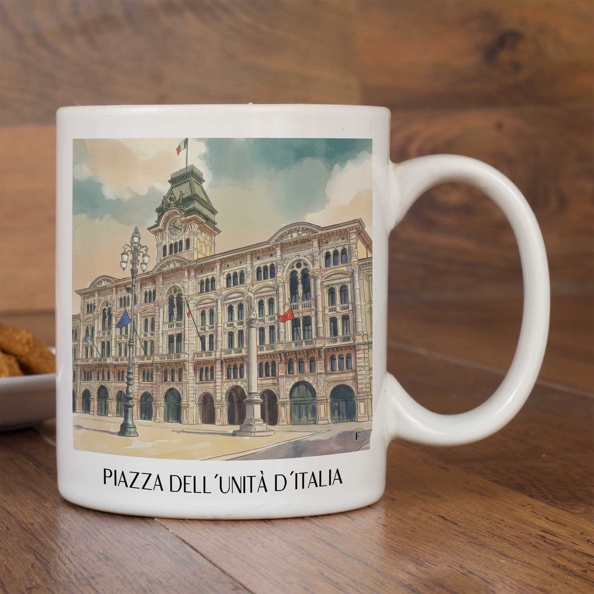 piazza-dell´unità-d´italia-triest-italien-kaffeebecher-aquarell