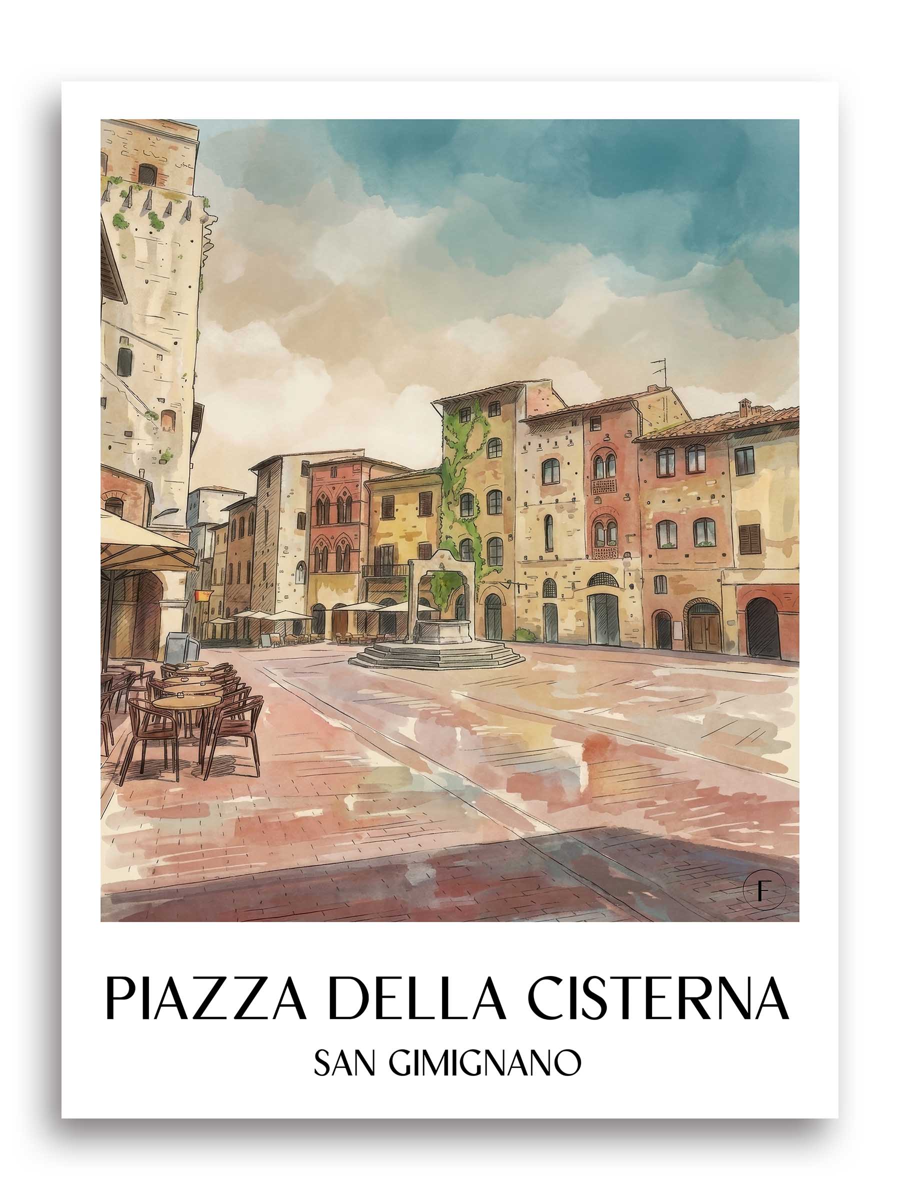 piazza-della-cisterna-san-gimignano-italien-poster-aquarell
