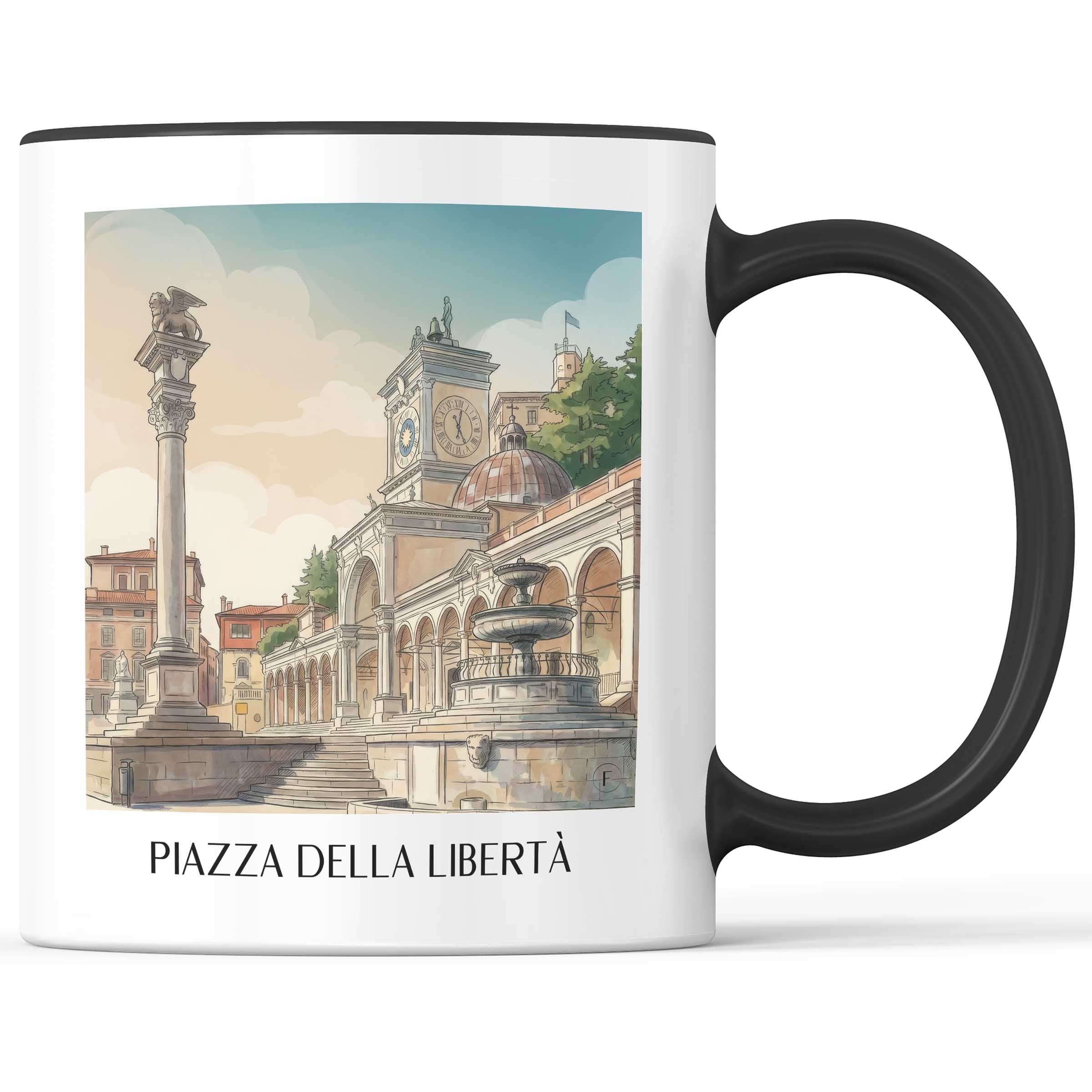piazza-della-libertà-udine-italien-kaffeebecher-aquarell