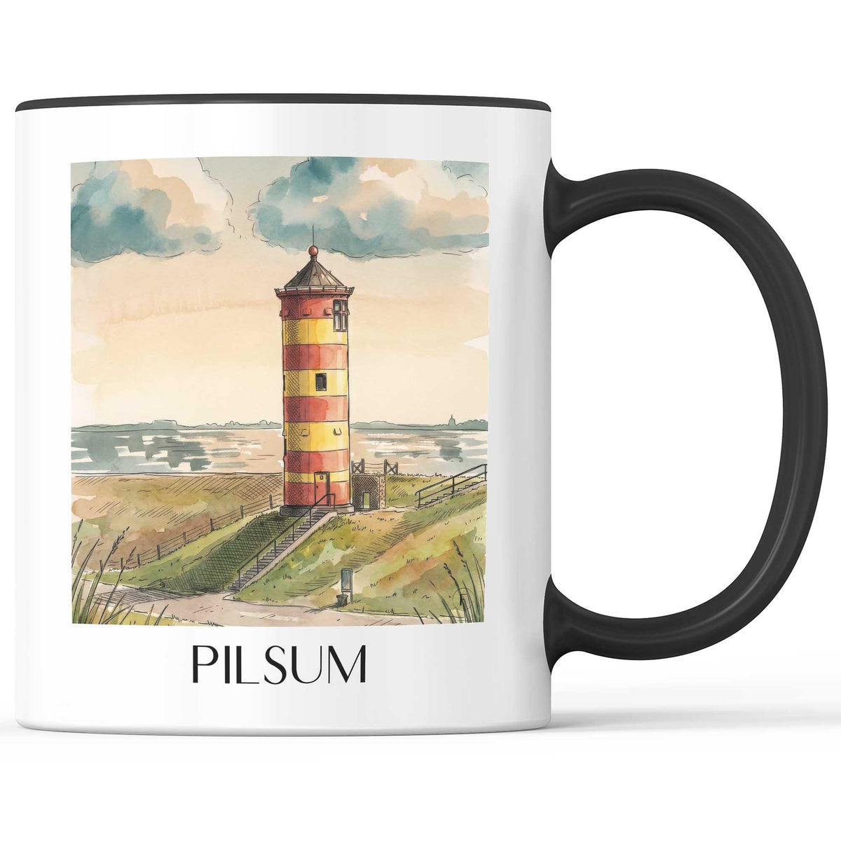 pilsum-ostfriesland-deutschland-kaffeebecher-aquarell