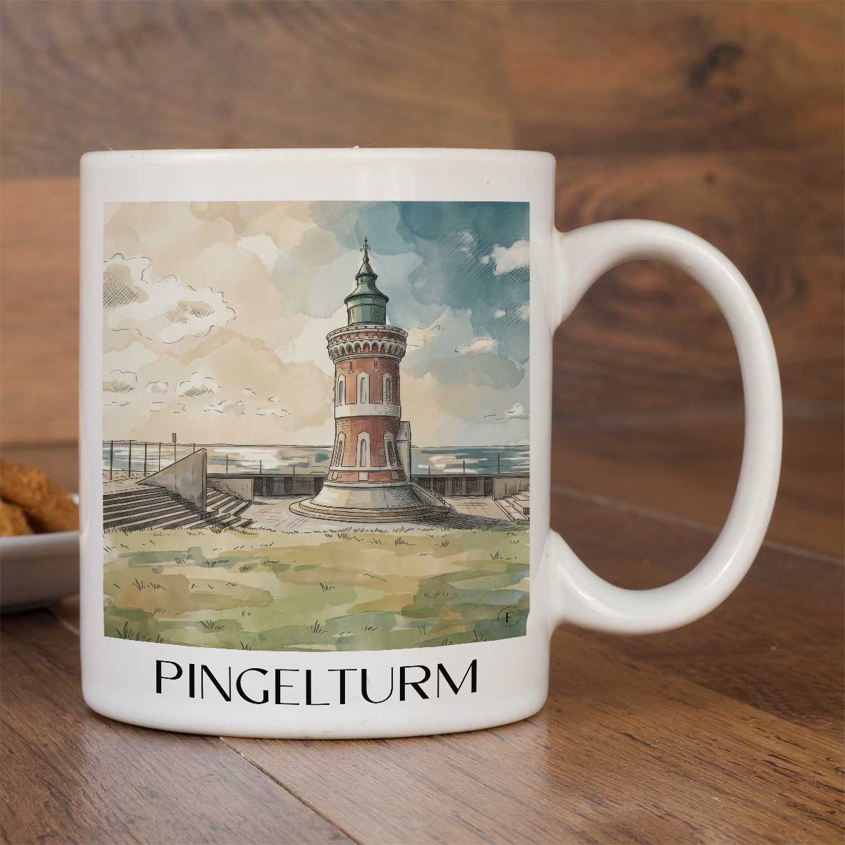 pingelturm-bremerhaven-deutschland-kaffeebecher-aquarell
