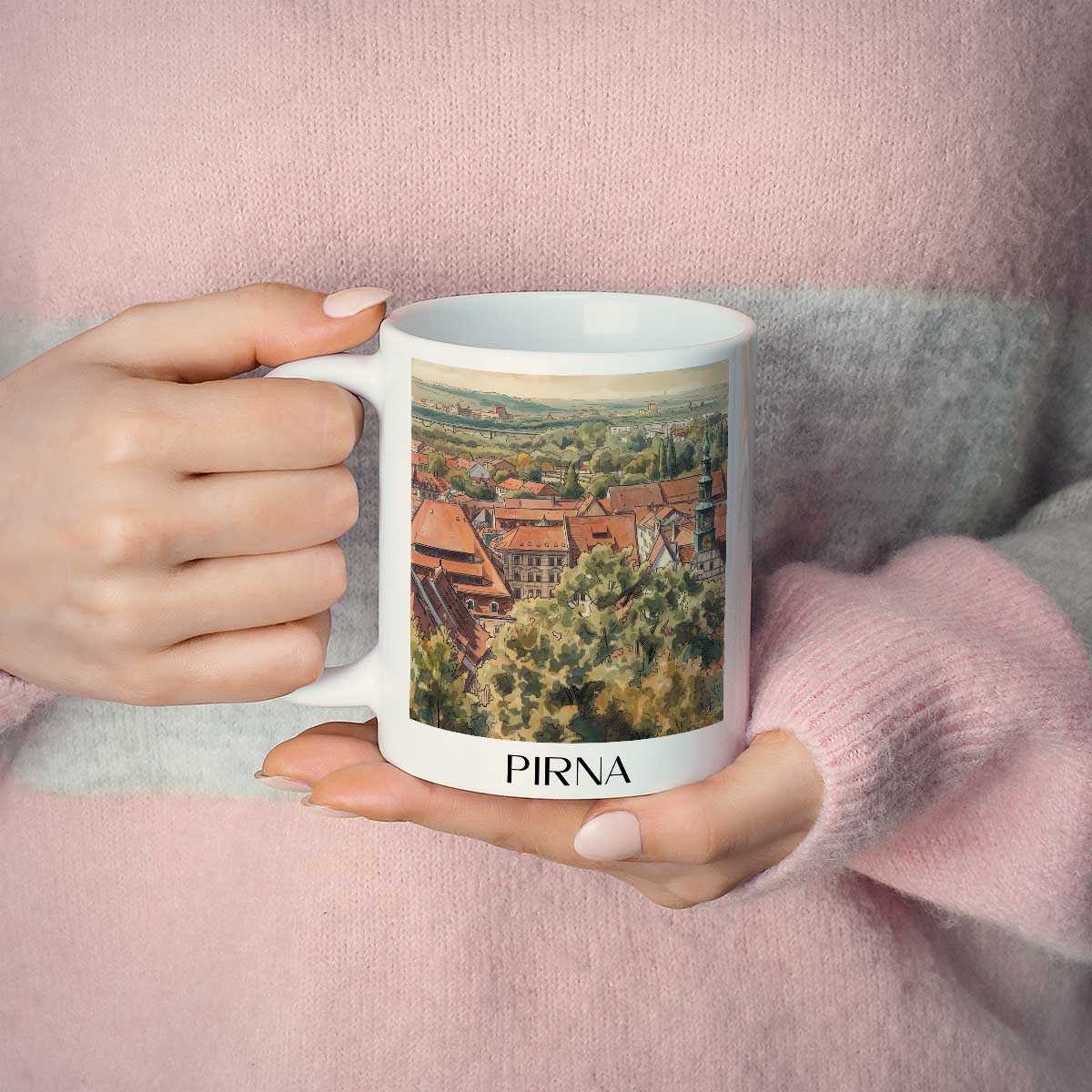 pirna-sächsische-schweiz-deutschland-kaffeebecher-aquarell