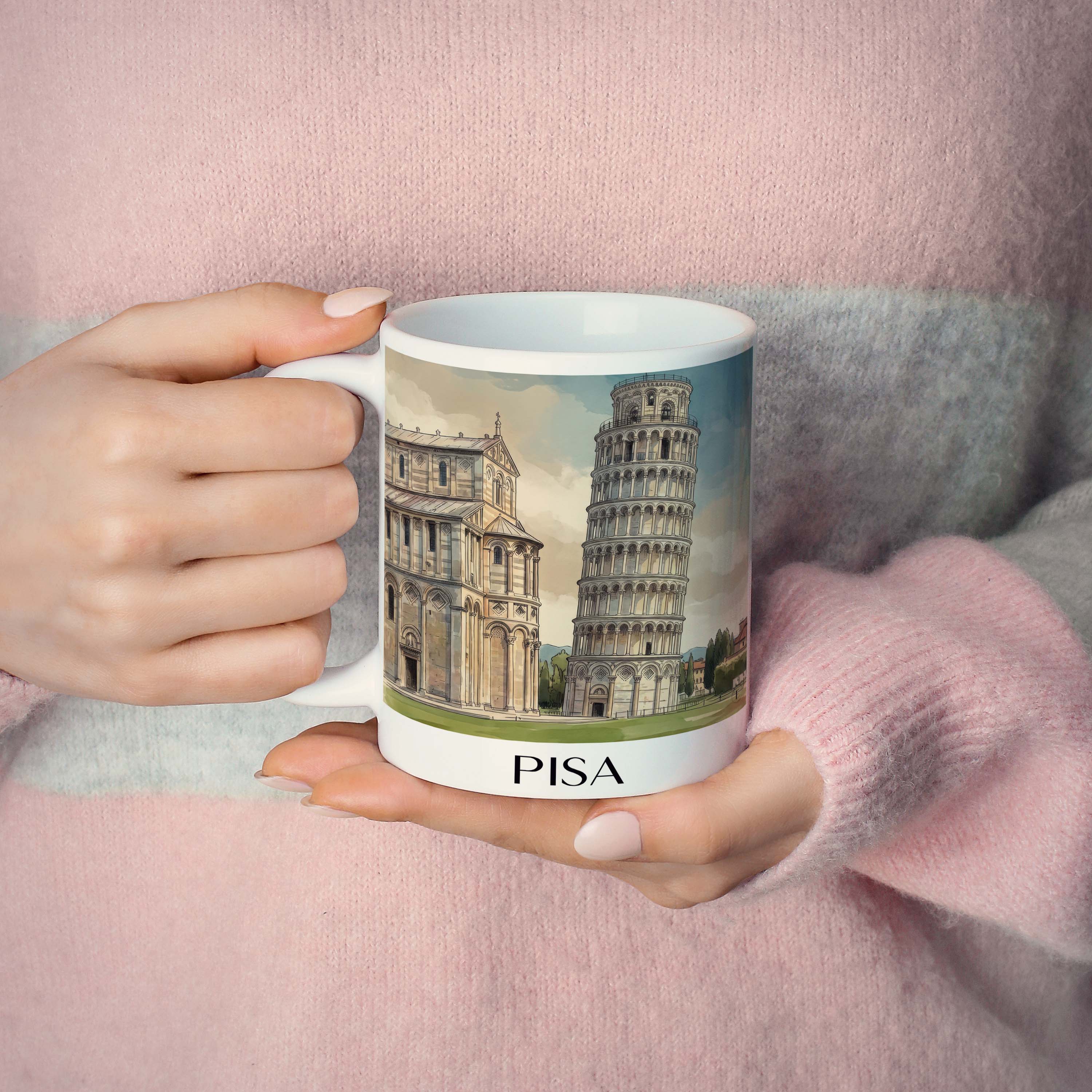 pisa-italien-kaffeebecher-aquarell