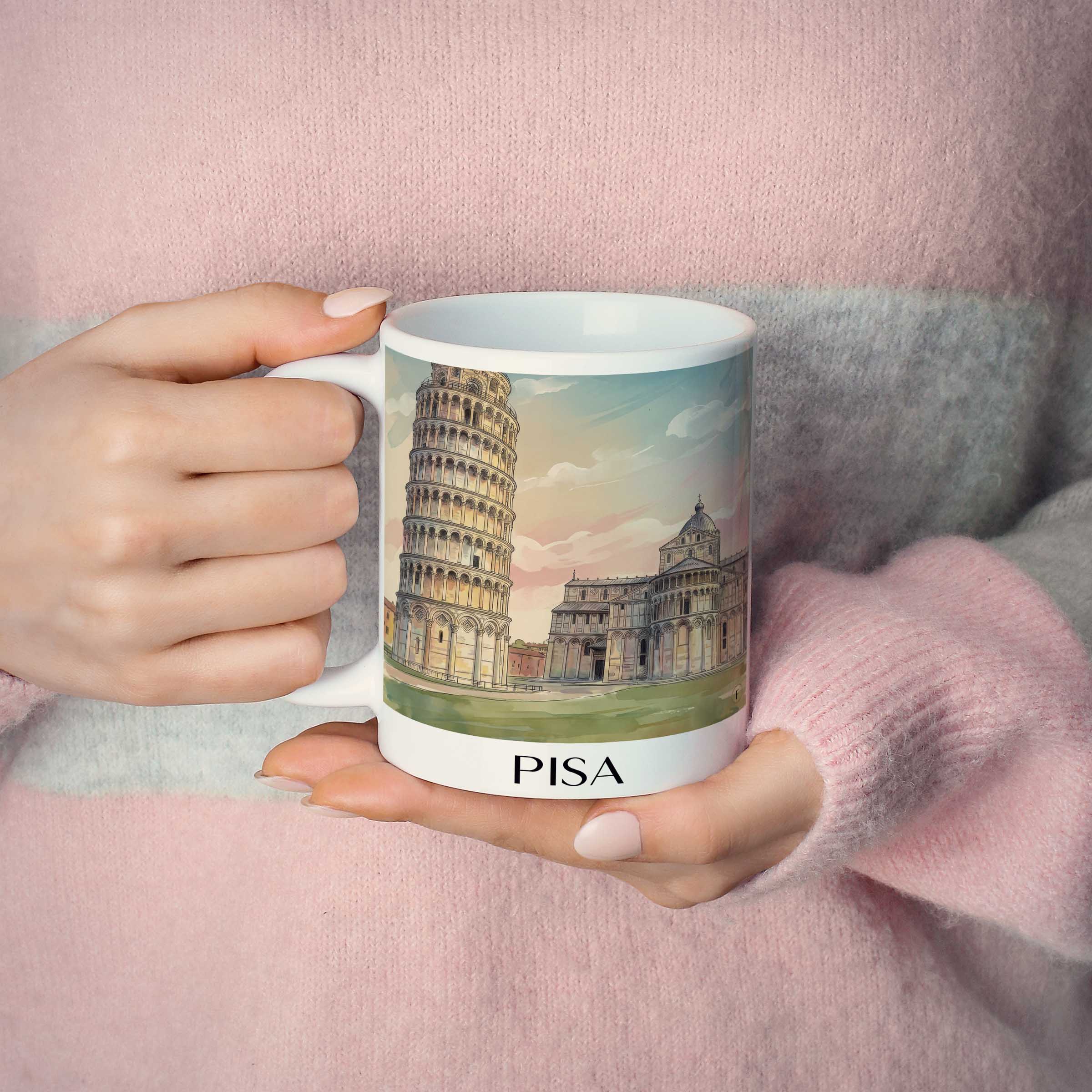 pisa--italien-italien-kaffeebecher-aquarell