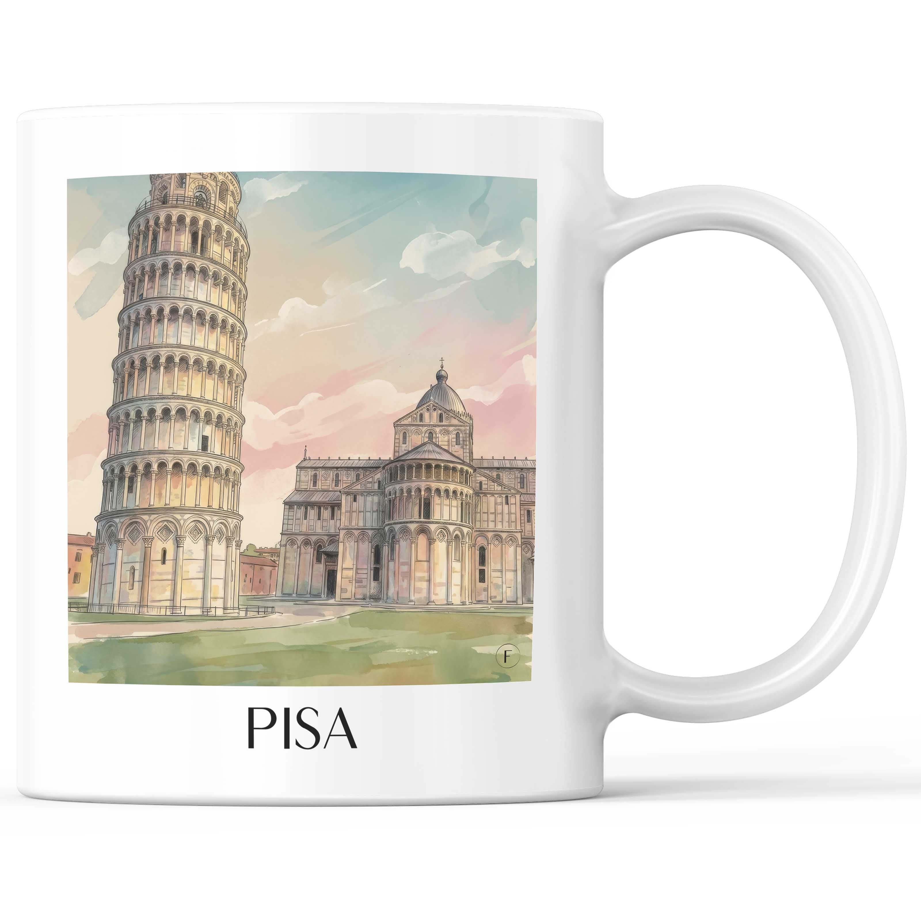 pisa--italien-italien-kaffeebecher-aquarell