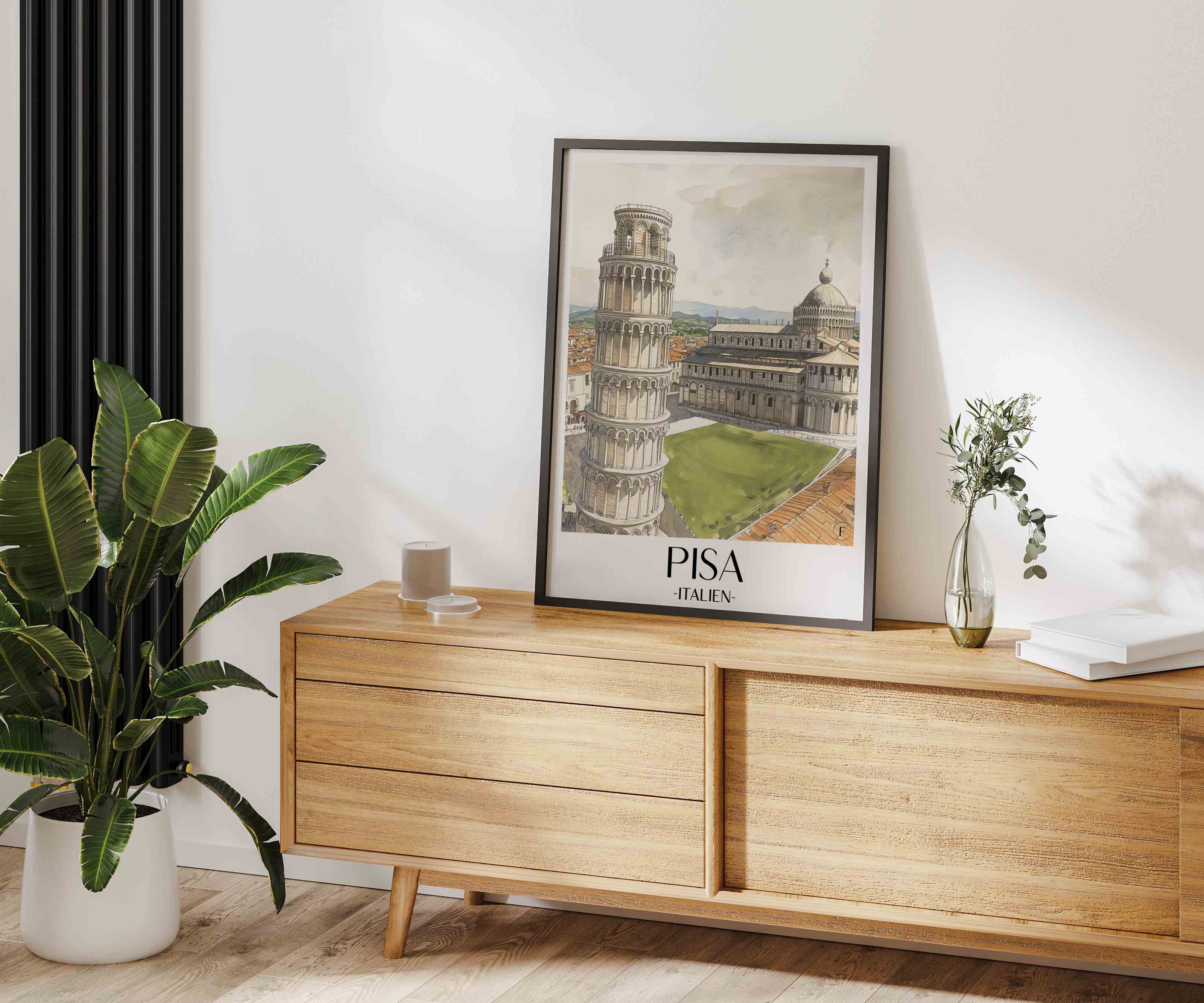pisa-italien-poster-aquarell