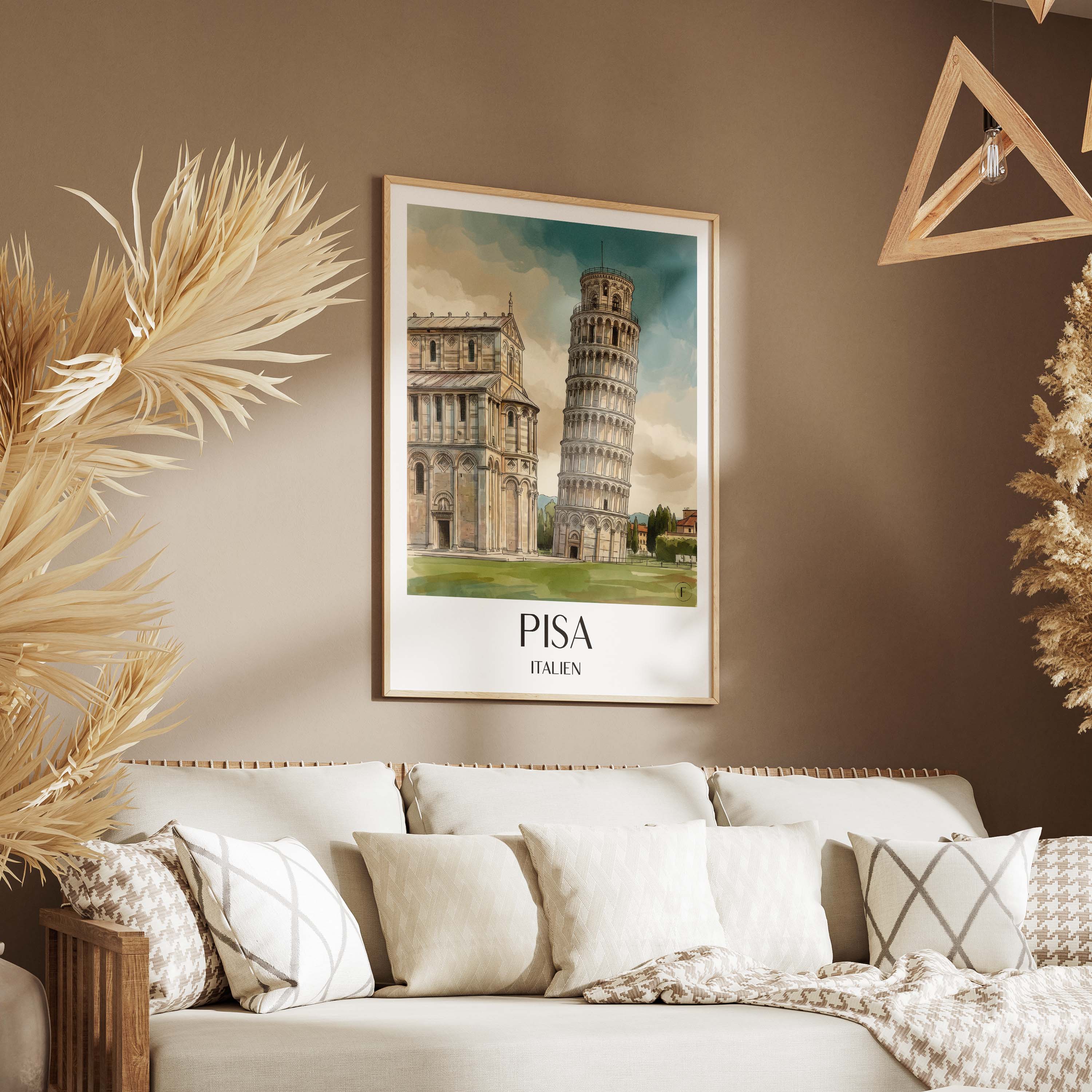 pisa-italien-poster-aquarell