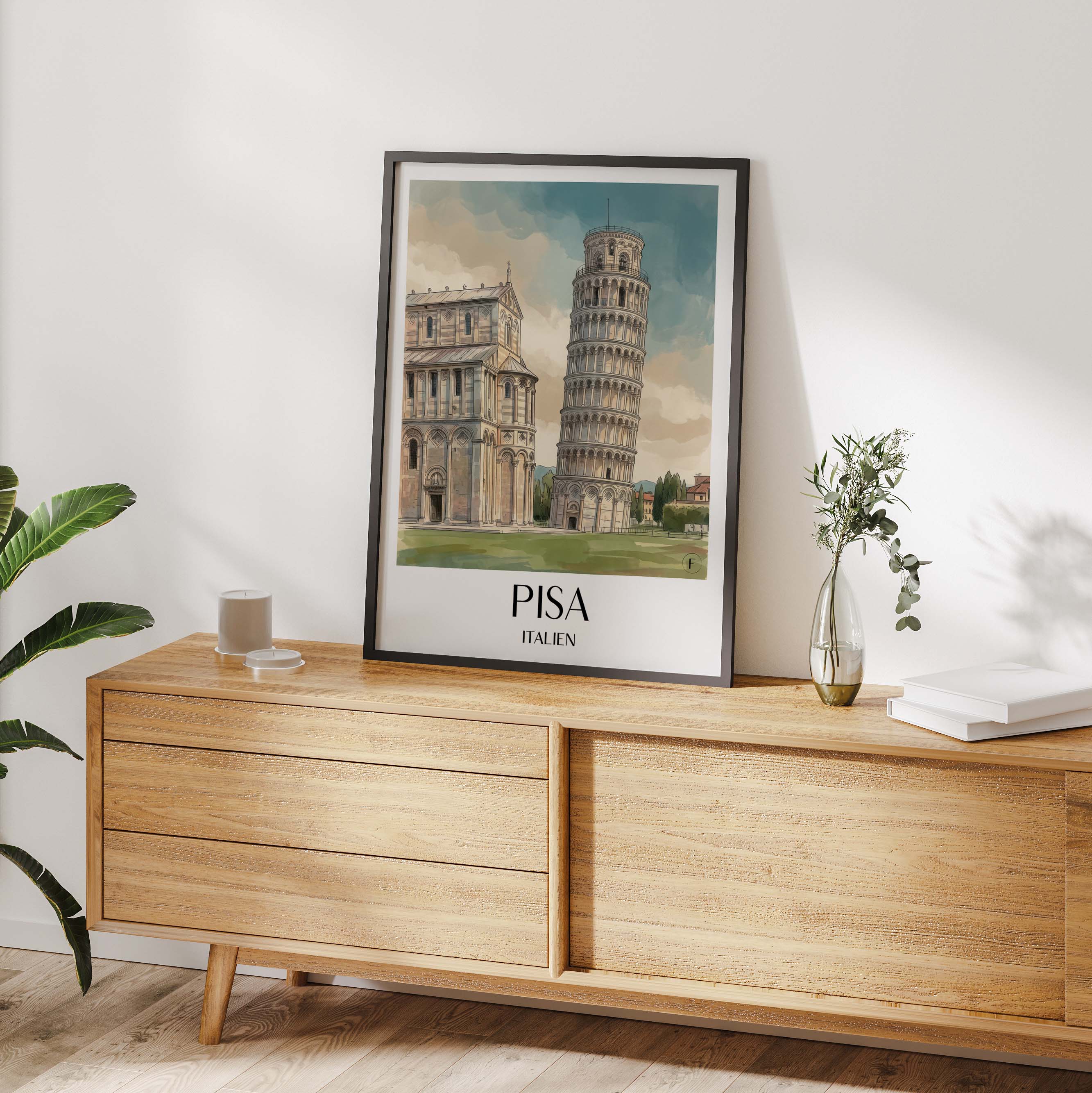 pisa-italien-poster-aquarell