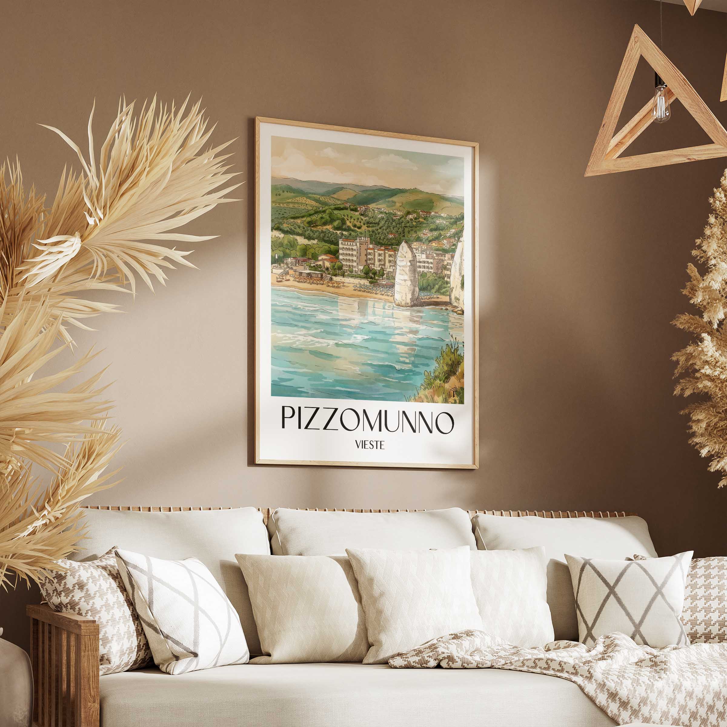 pizzomunno-vieste-italien-poster-aquarell