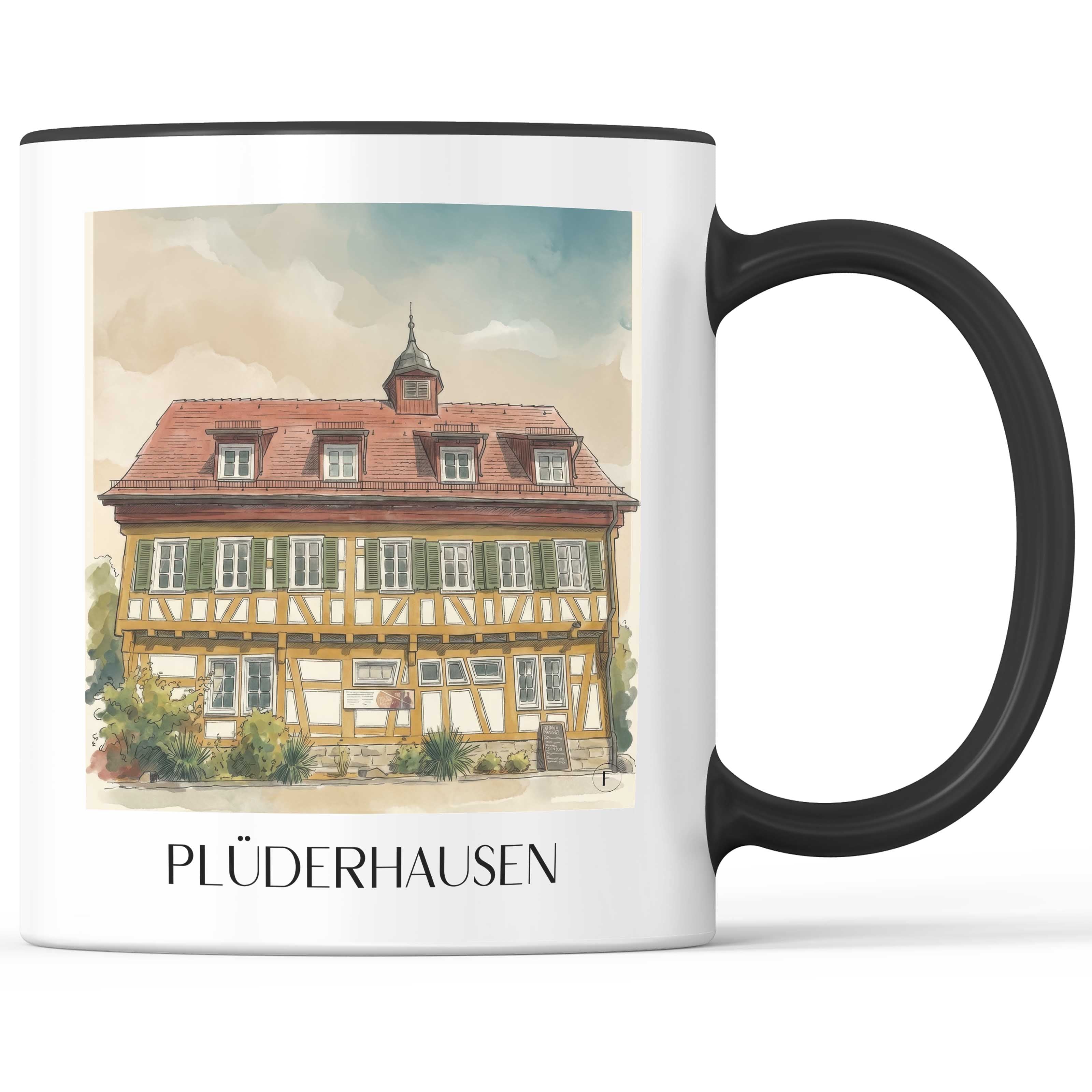 plüderhausen-deutschland-kaffeebecher-aquarell