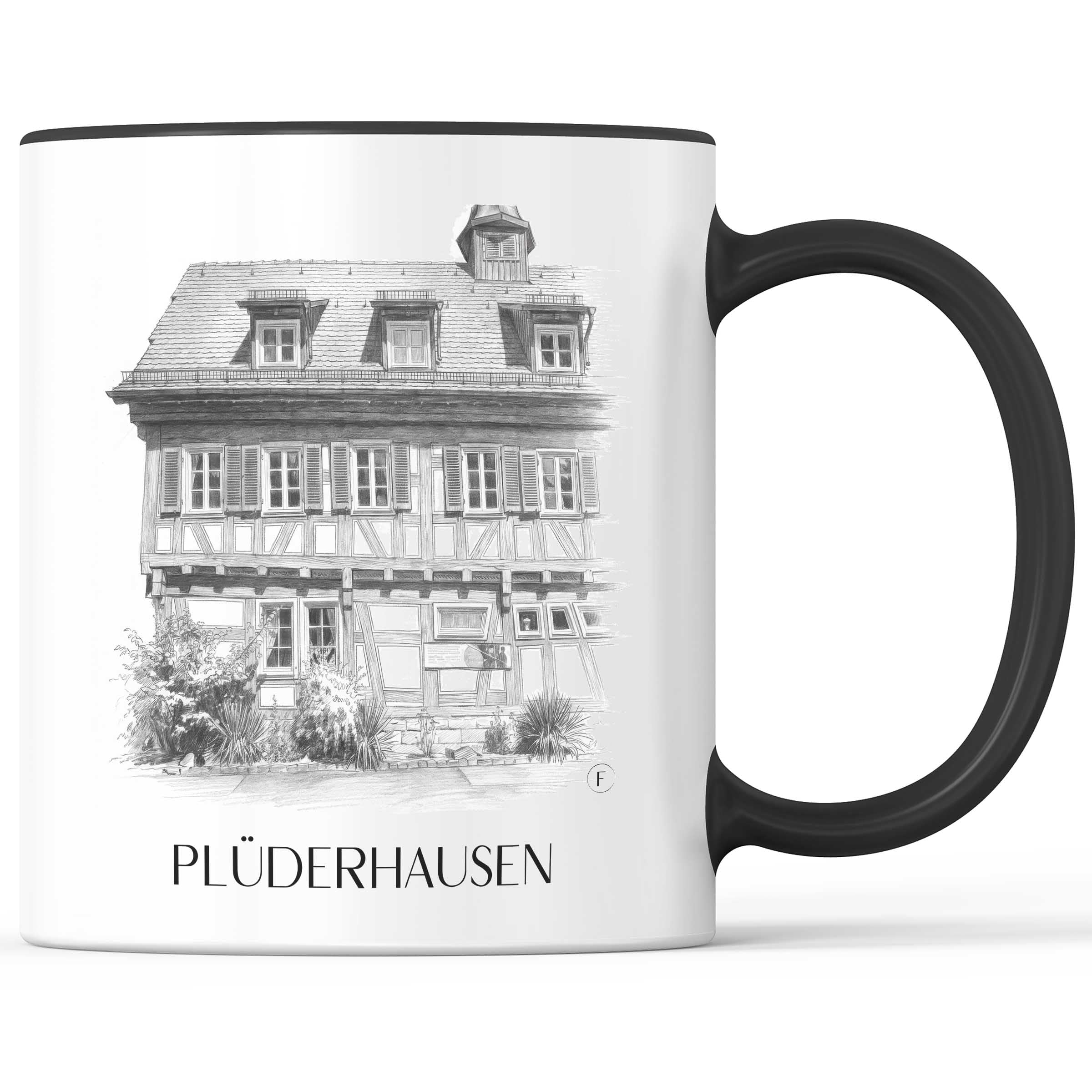 plüderhausen-deutschland-kaffeebecher-bleistift-zeichnung-drawing