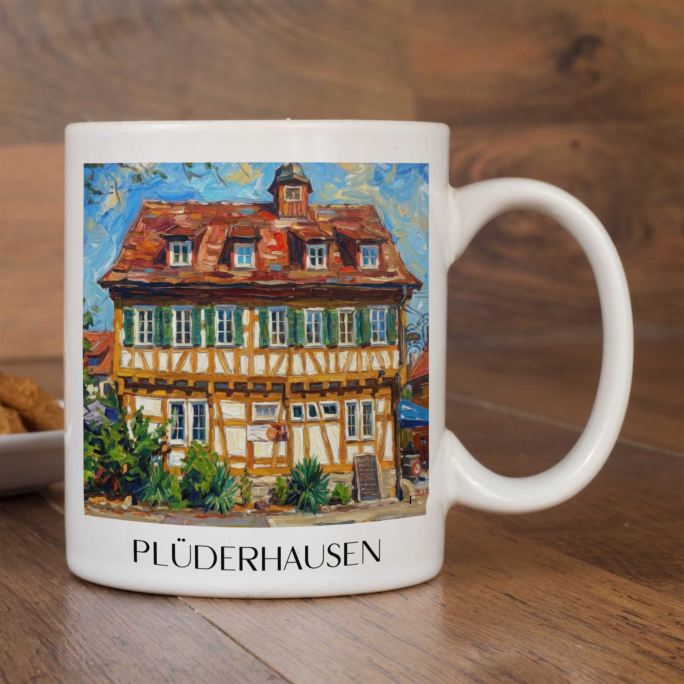 plüderhausen-deutschland-kaffeebecher-oil-painting-oelgemaelde