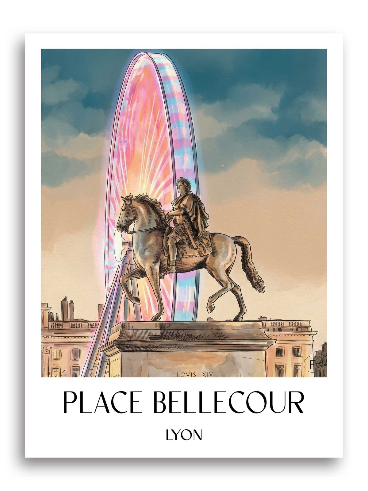 place-bellecour-lyon-frankreich-poster-aquarell