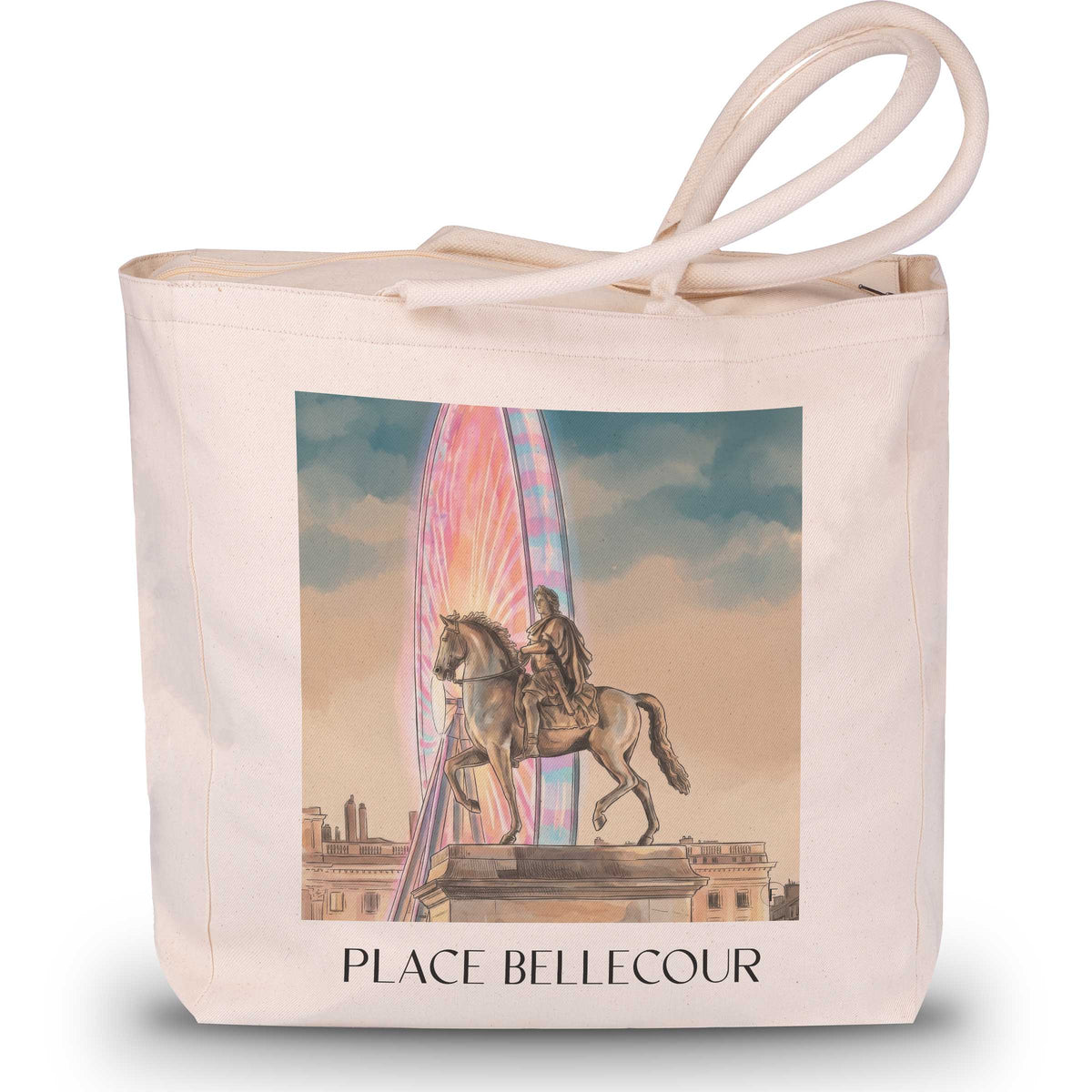 place-bellecour-lyon-frankreich-einkaufstasche-aquarell