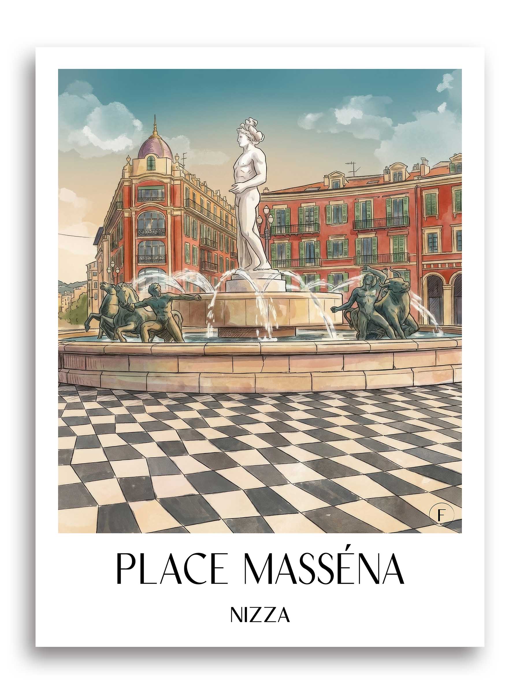 place-masséna--nizza-frankreich-poster-aquarell