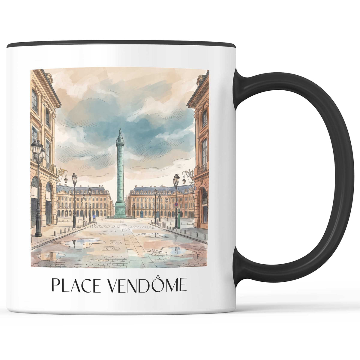 place-vendôme-paris-frankreich-kaffeebecher-aquarell