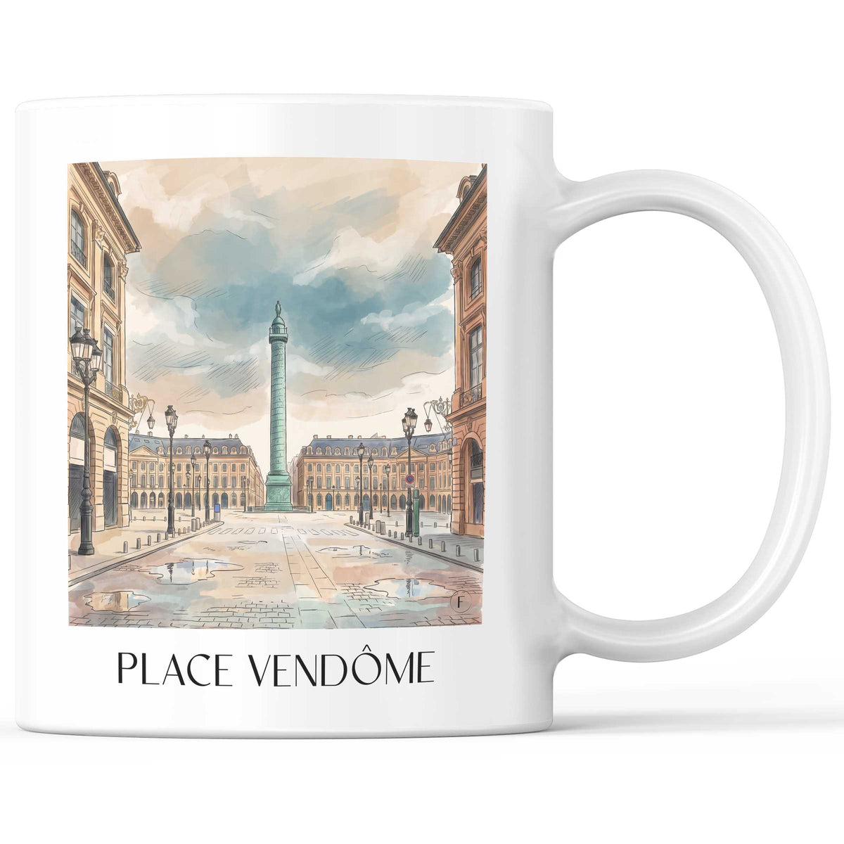 place-vendôme-paris-frankreich-kaffeebecher-aquarell