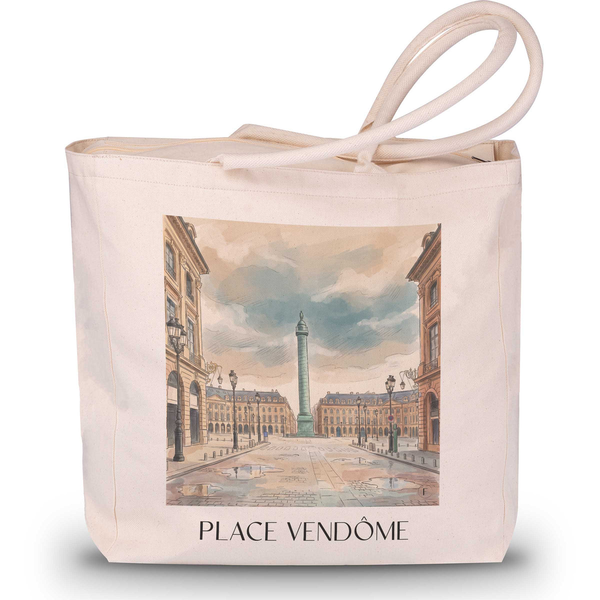Place Vendôme Shopping Tasche - Paris - Frankreich Tote Bag - Einkaufstasche im Aquarell Stil - favplace