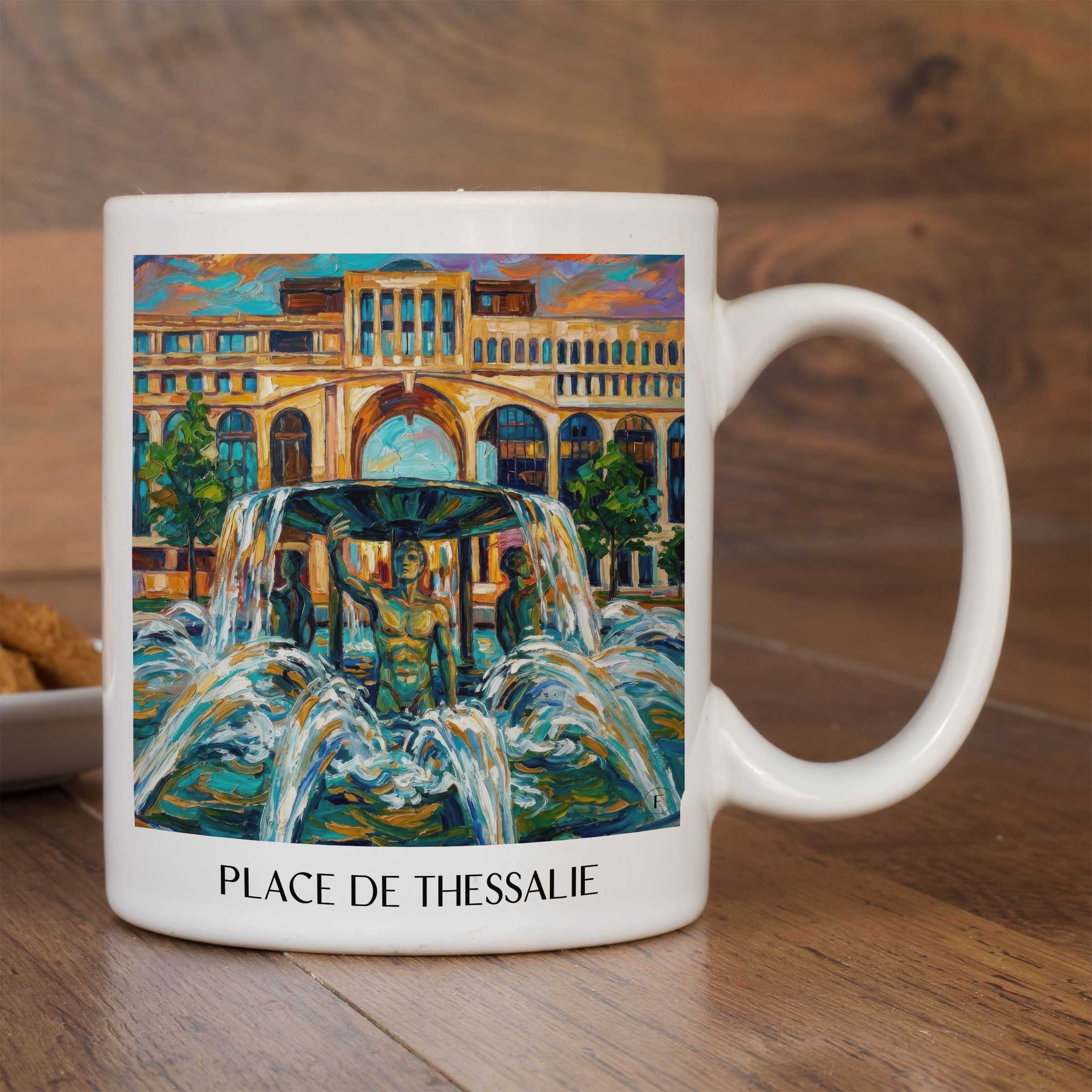 place-de-thessalie-montpellier-frankreich-kaffeebecher-oil-painting-oelgemaelde