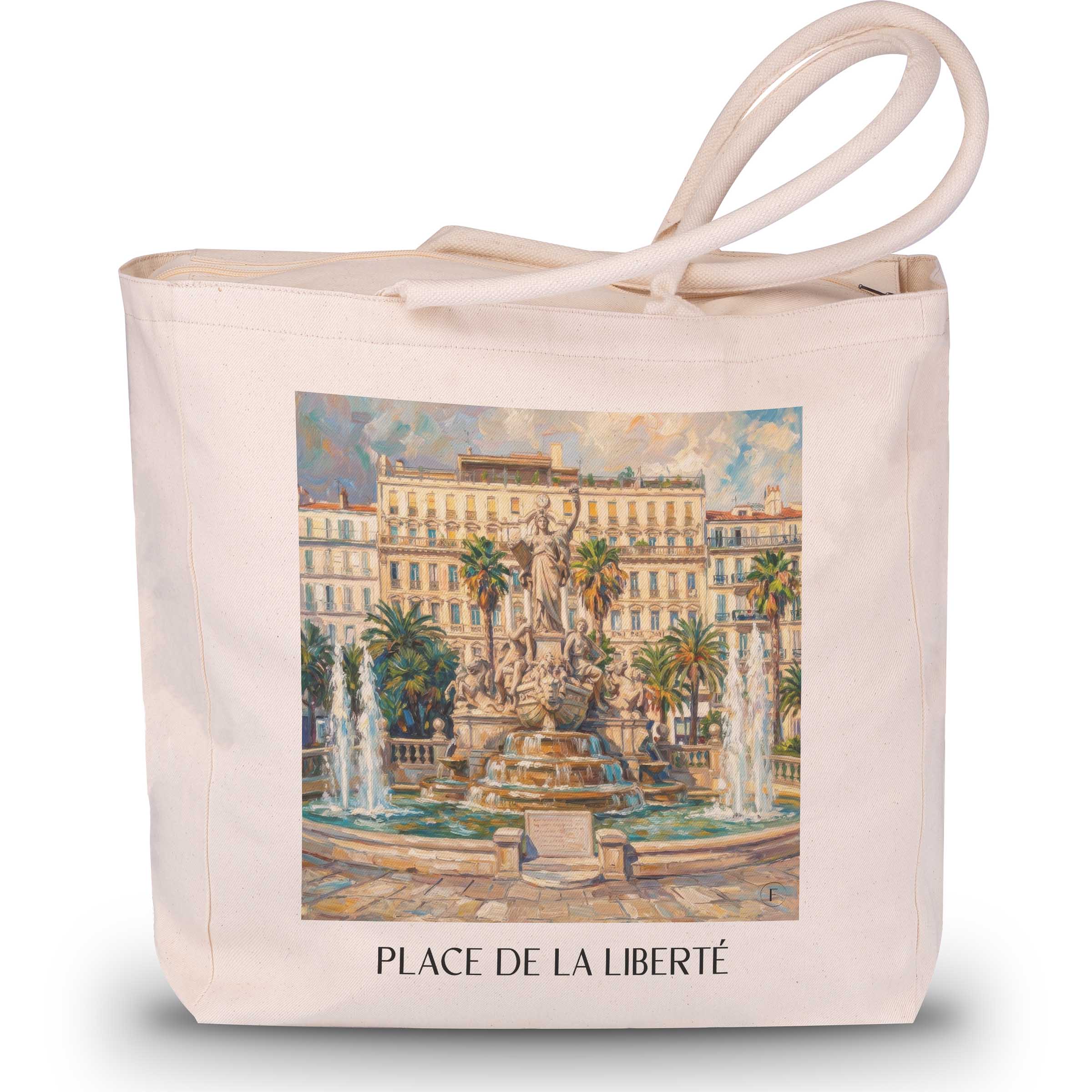 place-de-la-liberté-toulon-frankreich-einkaufstasche-oil-painting-oelgemaelde