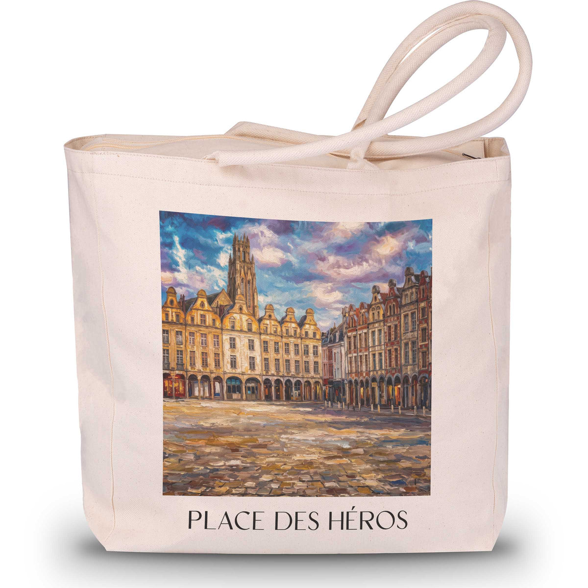 place-des-héros-arras-frankreich-einkaufstasche-oil-painting-oelgemaelde