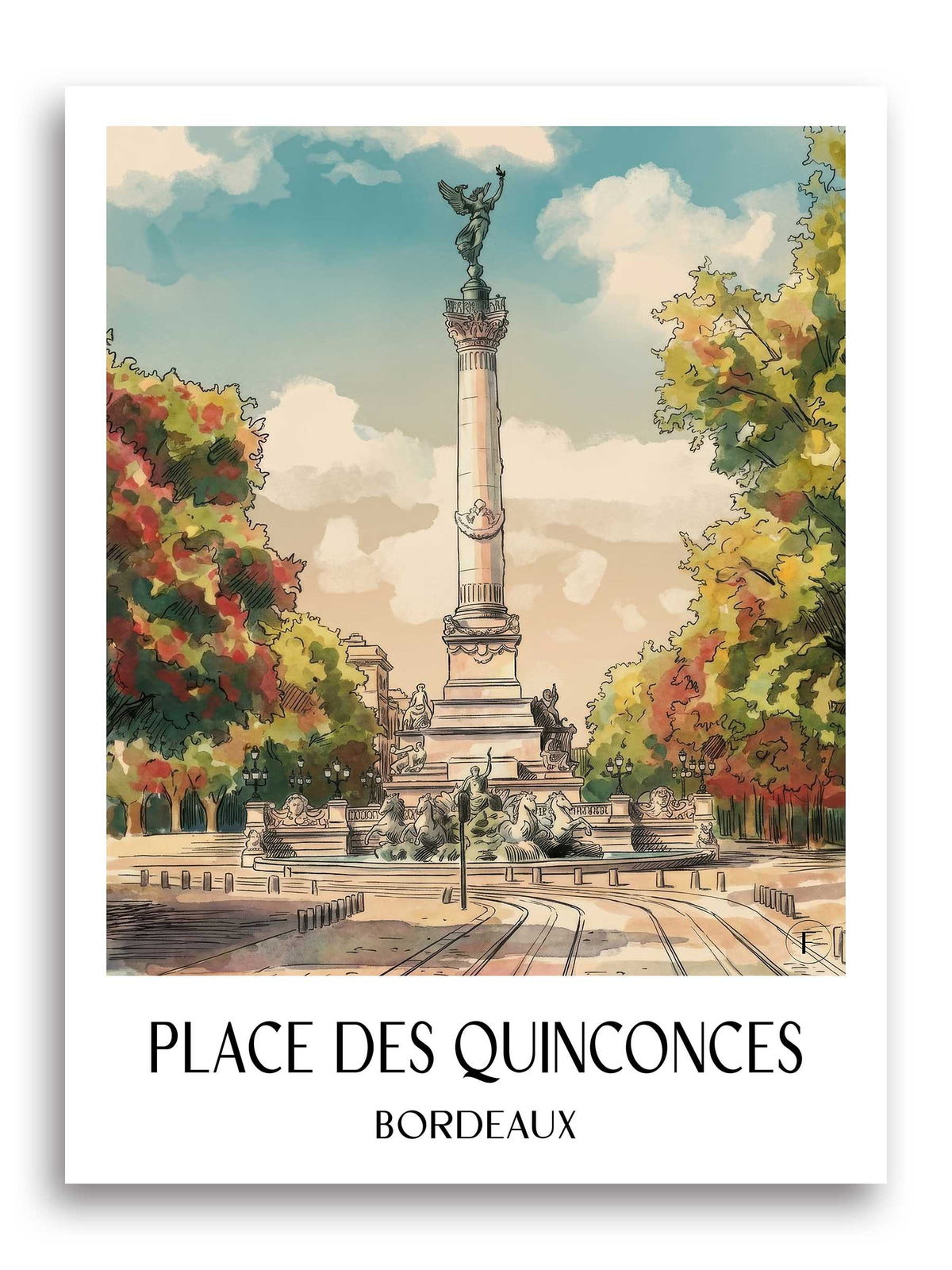 place-des-quinconces-bordeaux-frankreich-poster-aquarell
