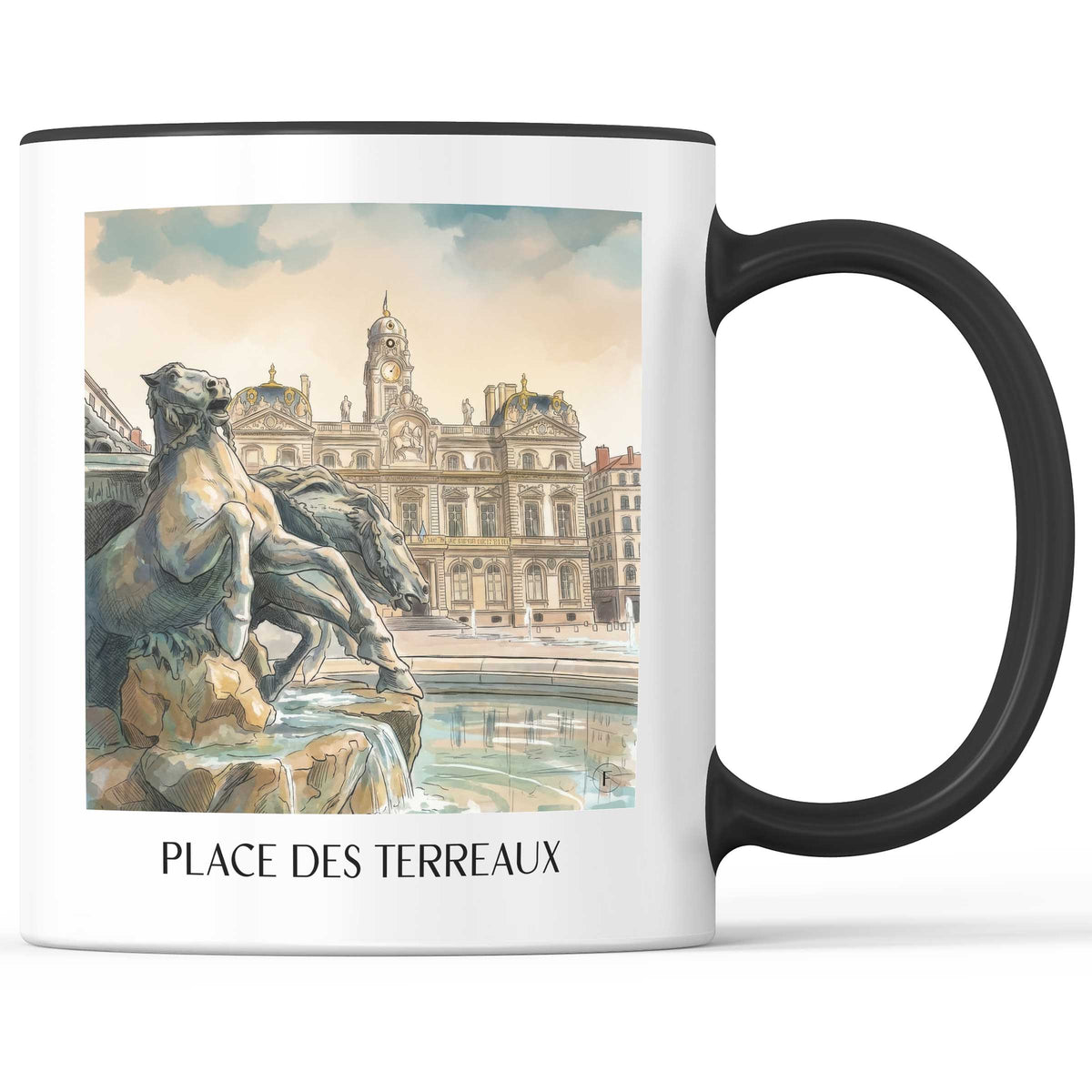 place-des-terreaux-lyon-frankreich-kaffeebecher-aquarell