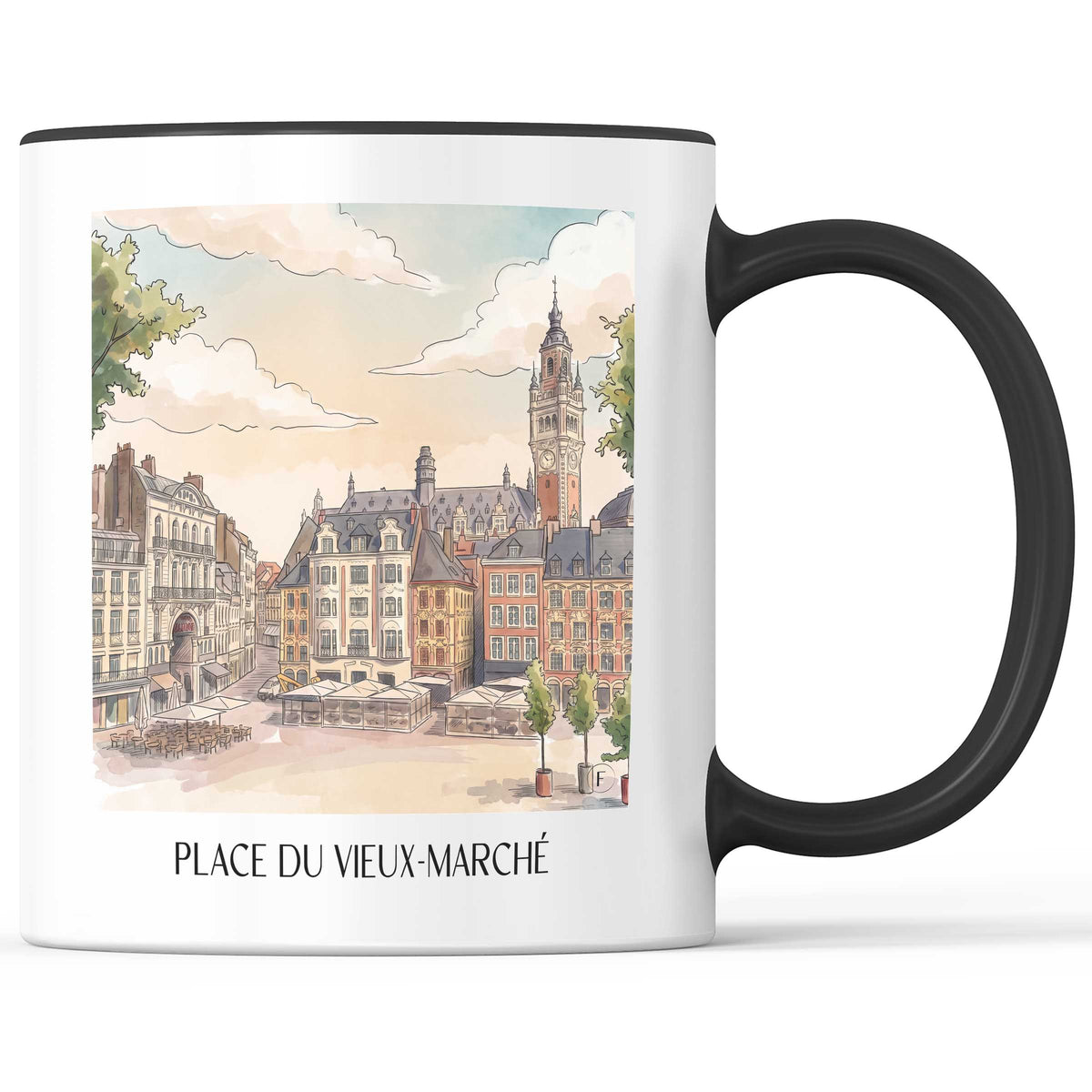 place-du-vieux-marché-rouen-frankreich-kaffeebecher-aquarell
