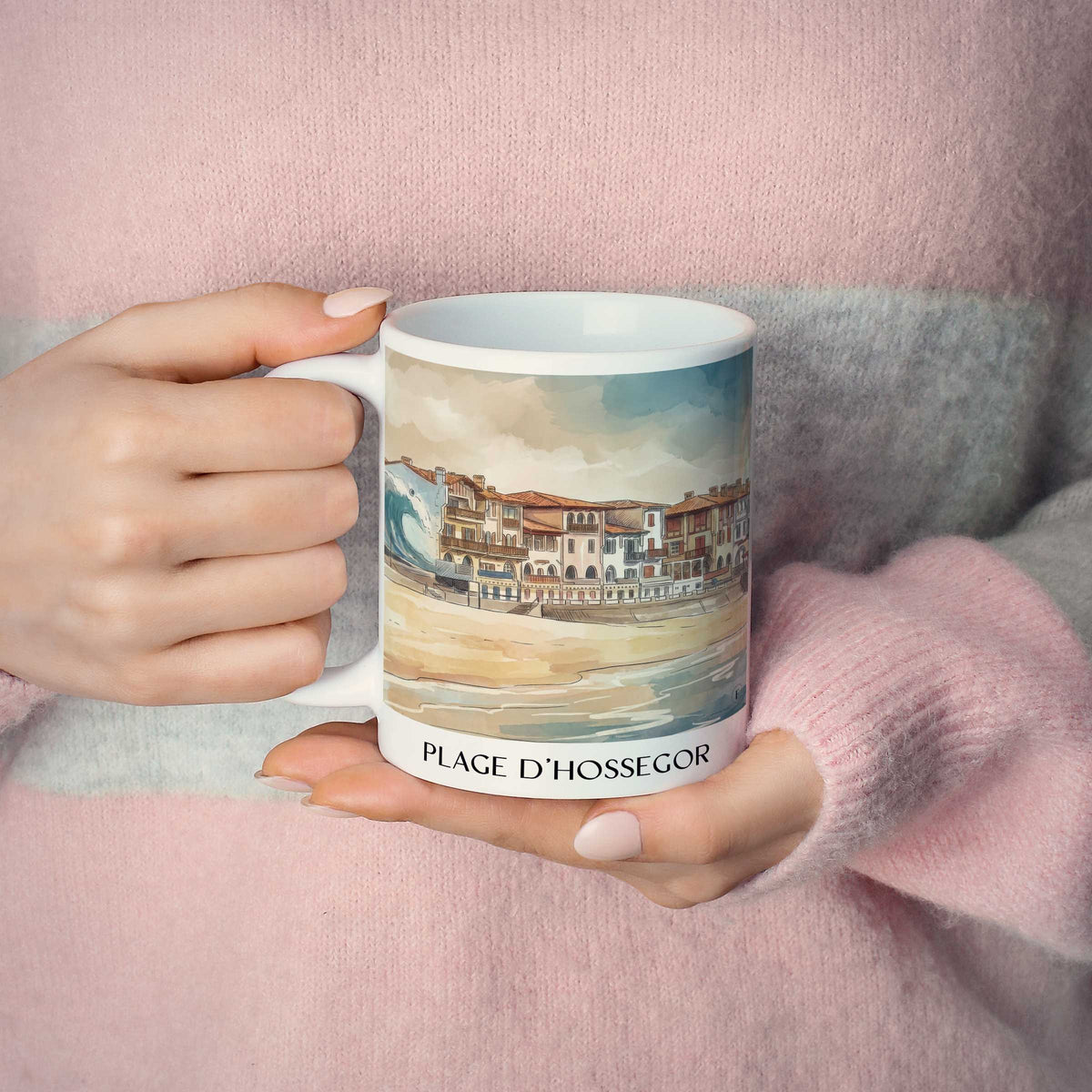 plage-d'hossegor-côte-landaise-frankreich-kaffeebecher-aquarell