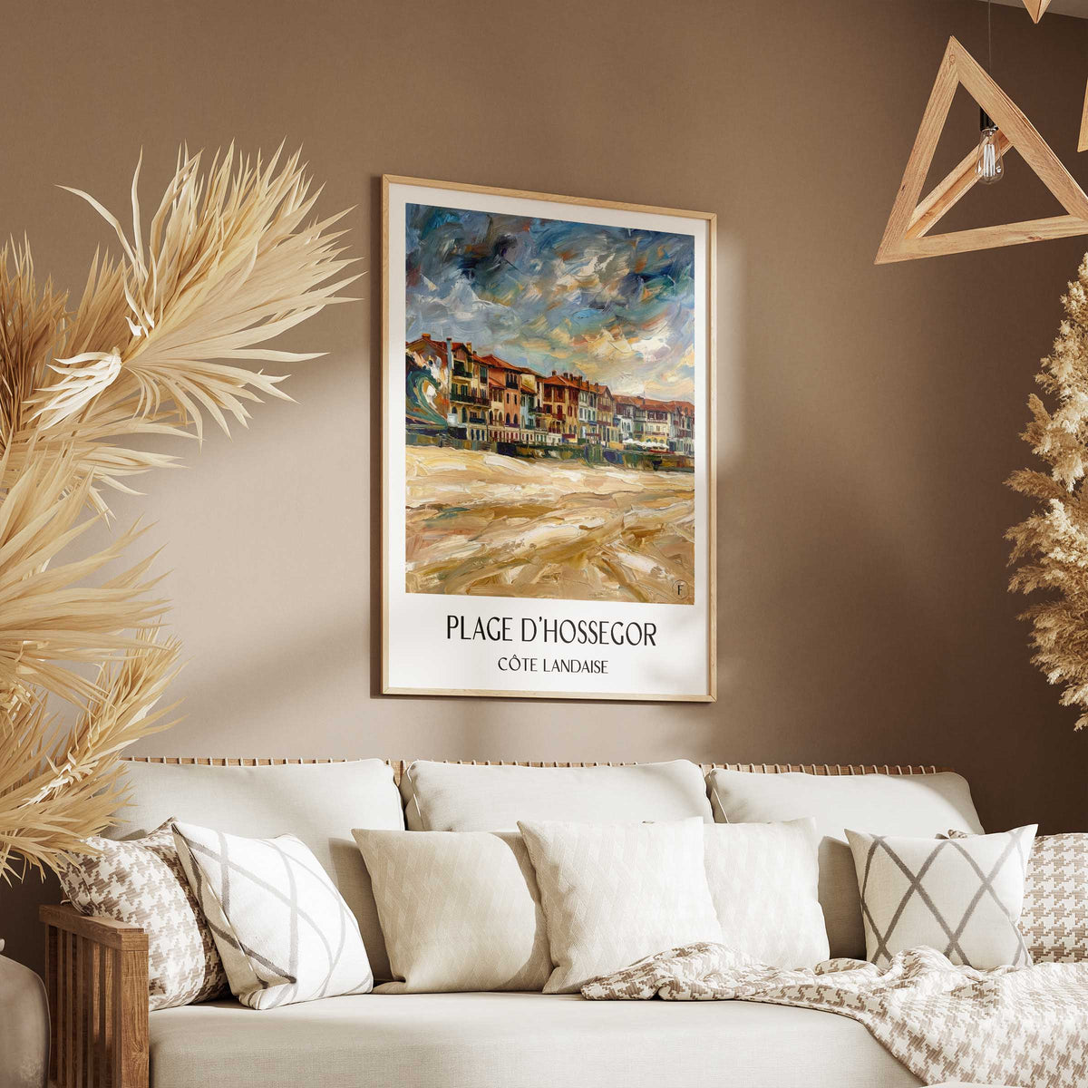 plage-d'hossegor-côte-landaise-frankreich-poster-oil-painting-oelgemaelde