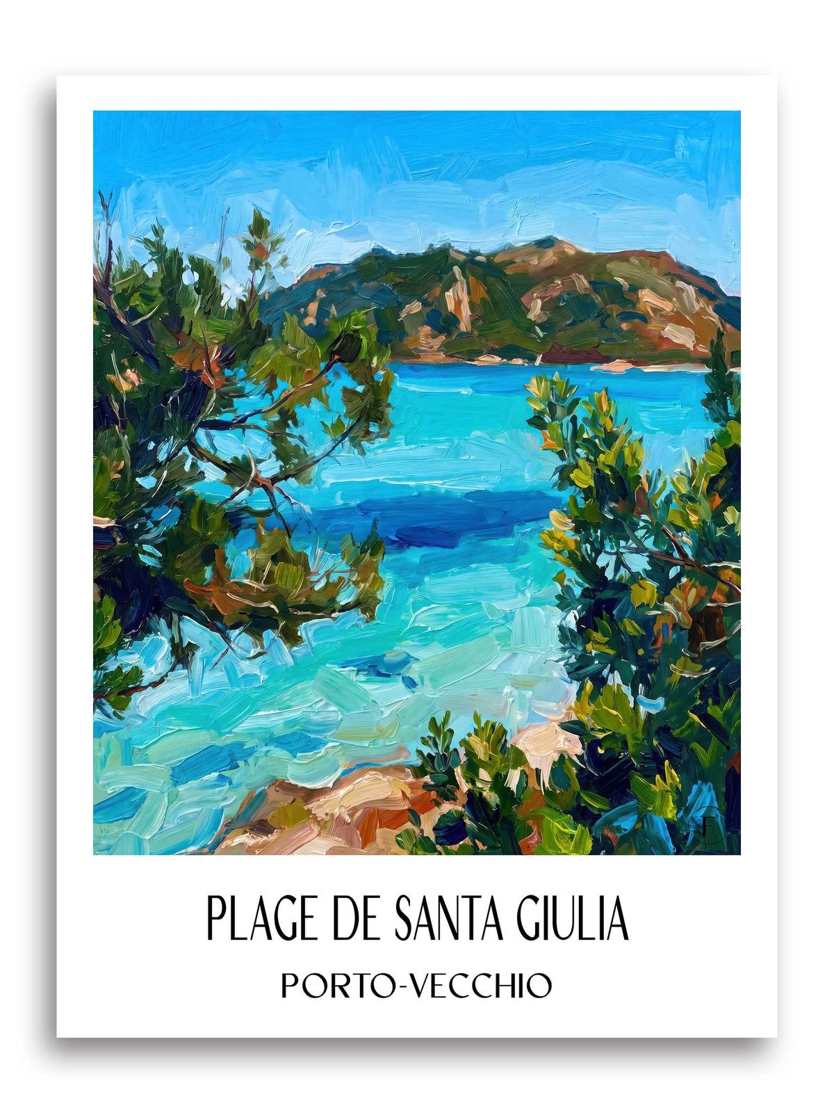 plage-de-santa-giulia-porto-vecchio-frankreich-poster-oil-painting-oelgemaelde
