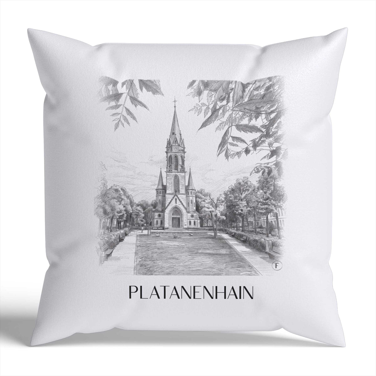 platanenhain-darmstadt-deutschland-kissenbezug-bleistift-zeichnung-drawing