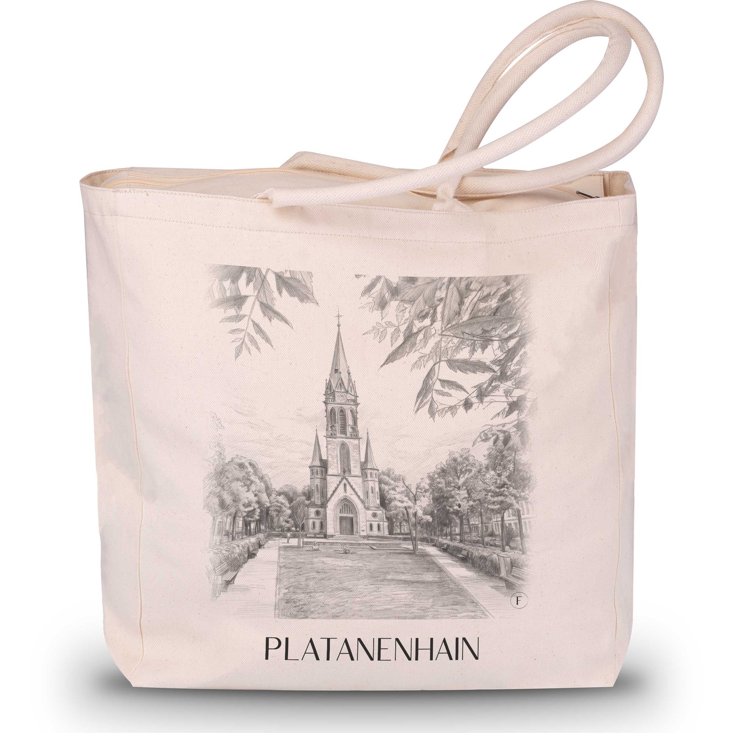 platanenhain-darmstadt-deutschland-einkaufstasche-bleistift-zeichnung-drawing