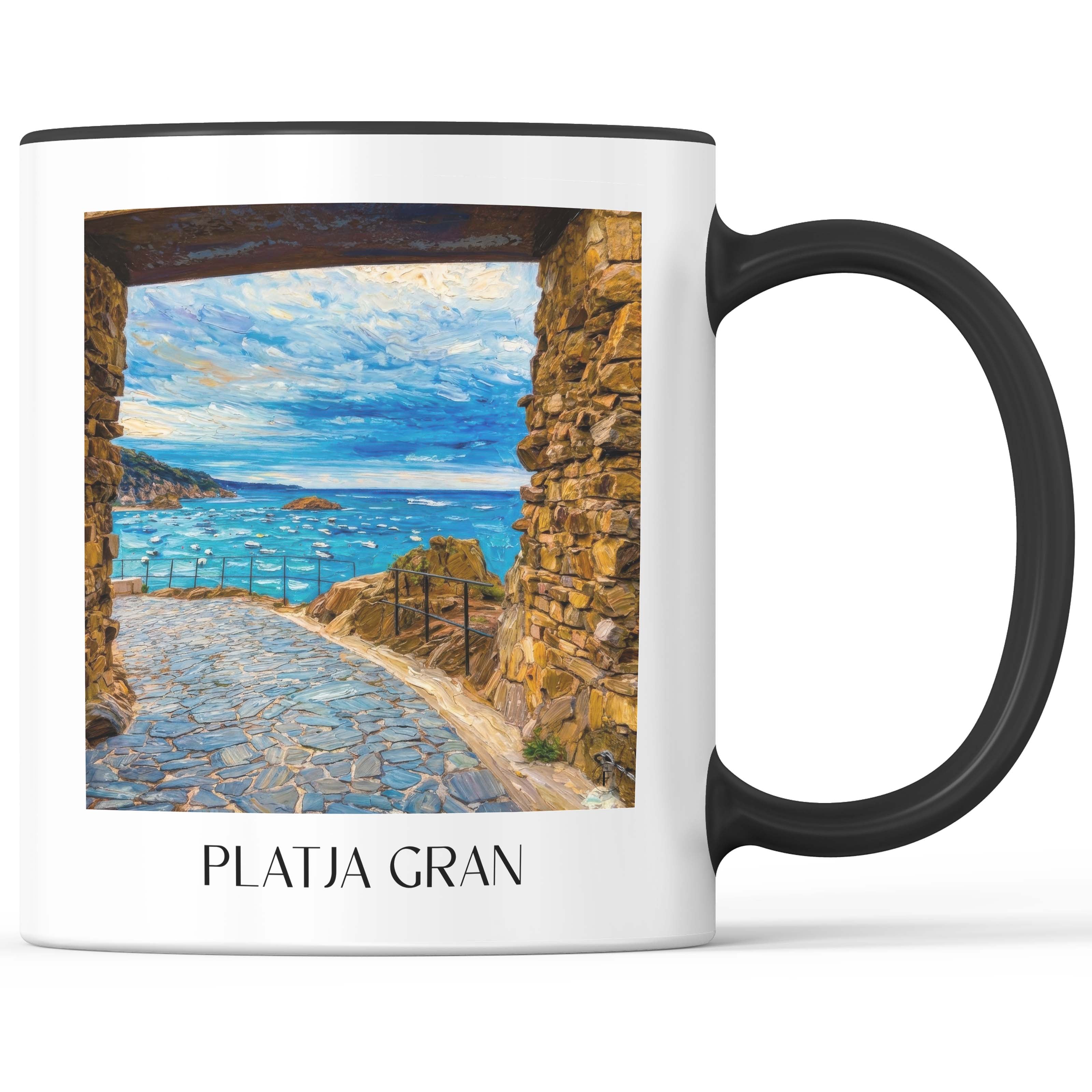 platja-gran-tossa-de-mar-spanien-kaffeebecher-oil-painting-oelgemaelde