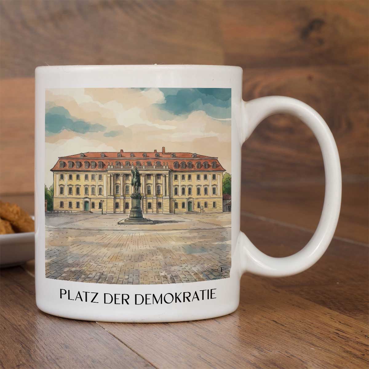 platz-der-demokratie-weimar-deutschland-kaffeebecher-aquarell