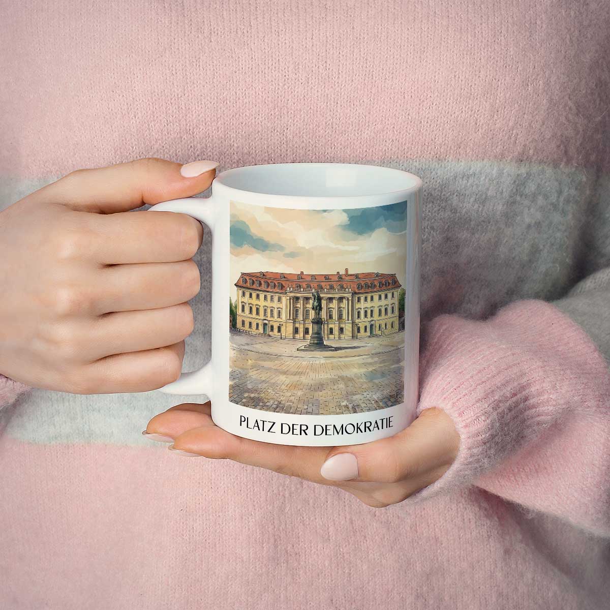 platz-der-demokratie-weimar-deutschland-kaffeebecher-aquarell