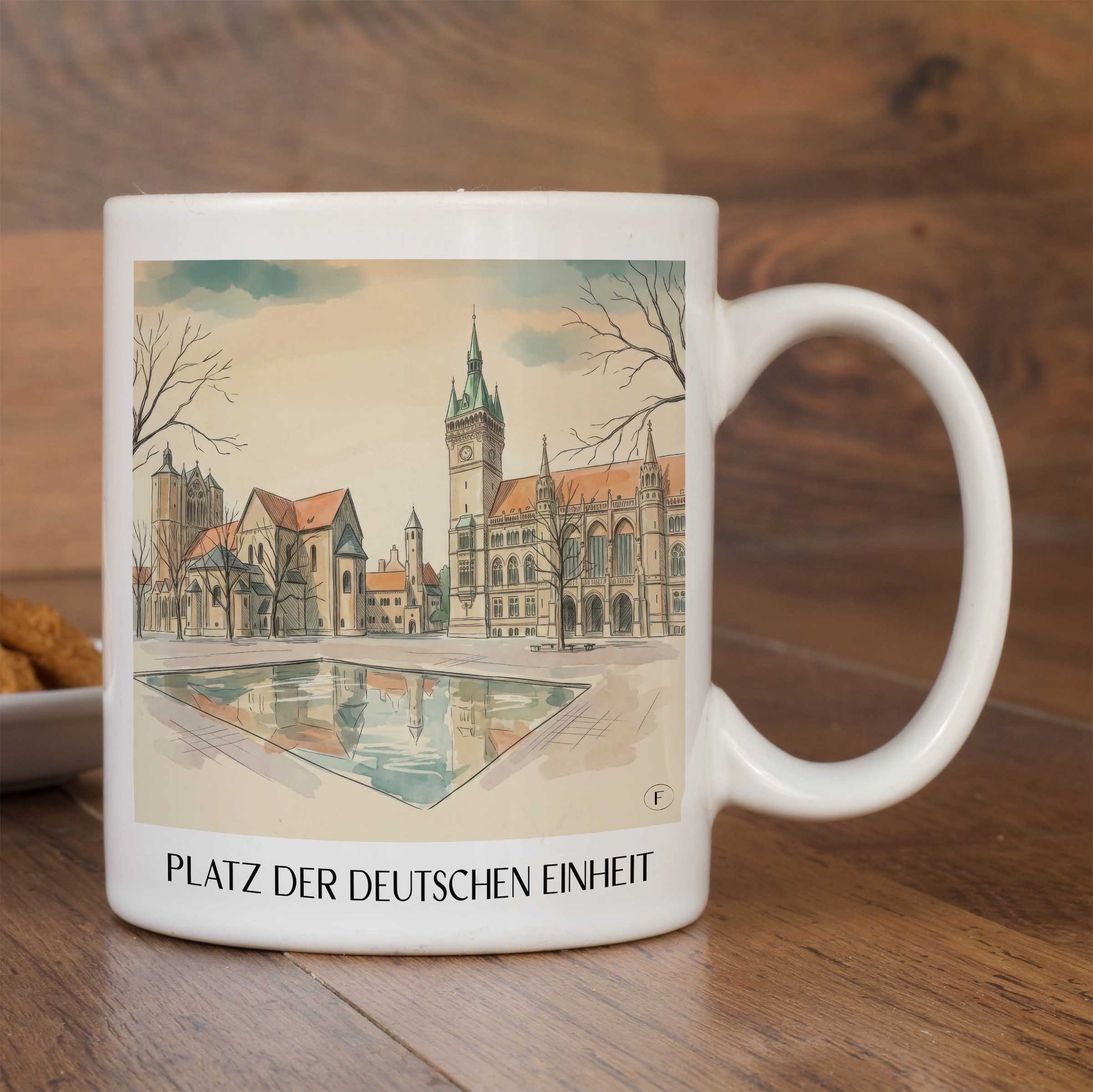 platz-der-deutschen-einheit-braunschweig-deutschland-kaffeebecher-aquarell
